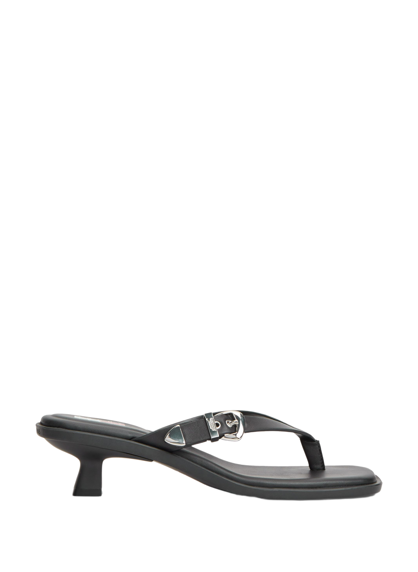 Leather heeled sandals TOMMY HILFIGER Black