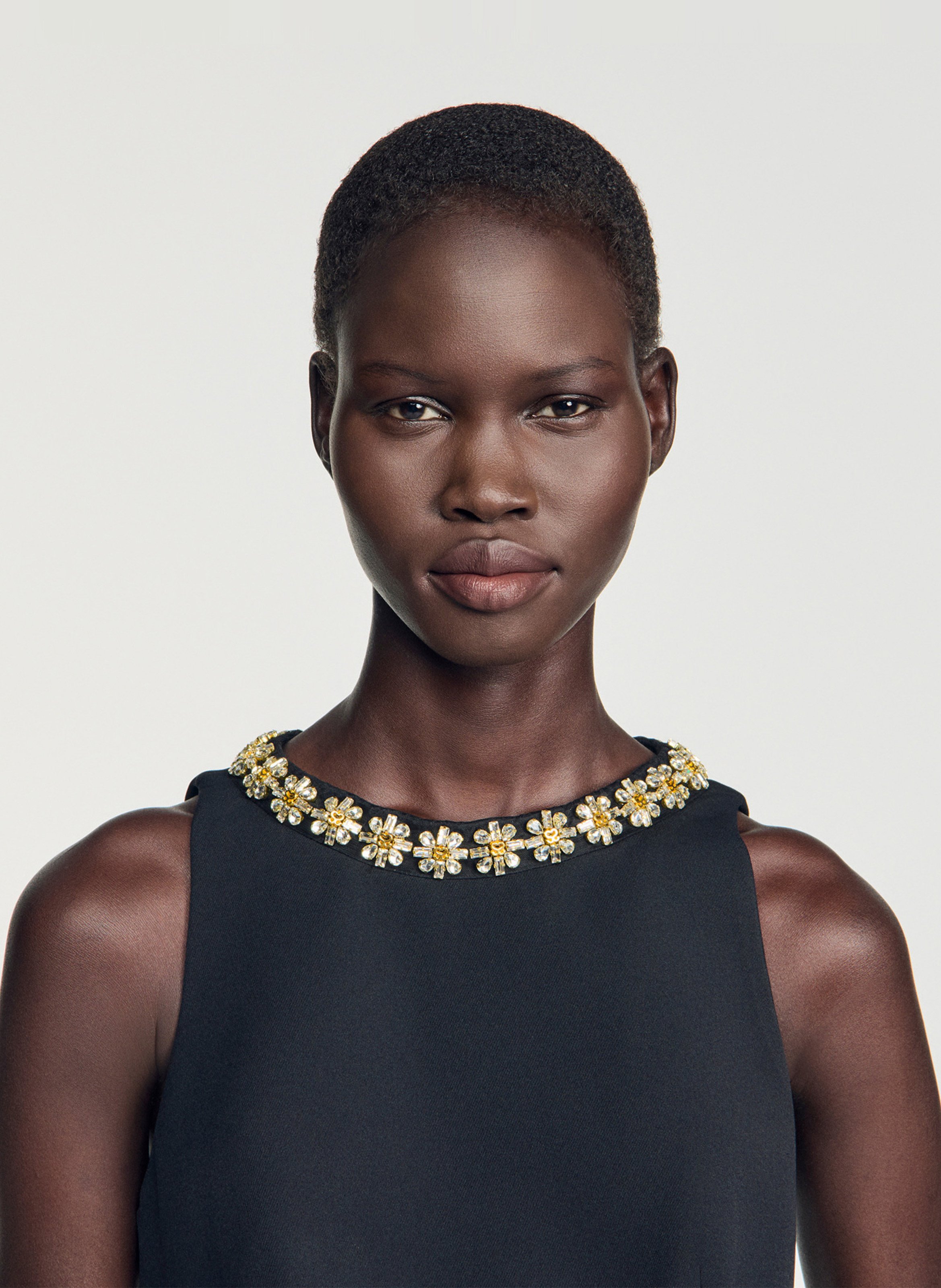 Robe courte à col strass SANDRO Noir