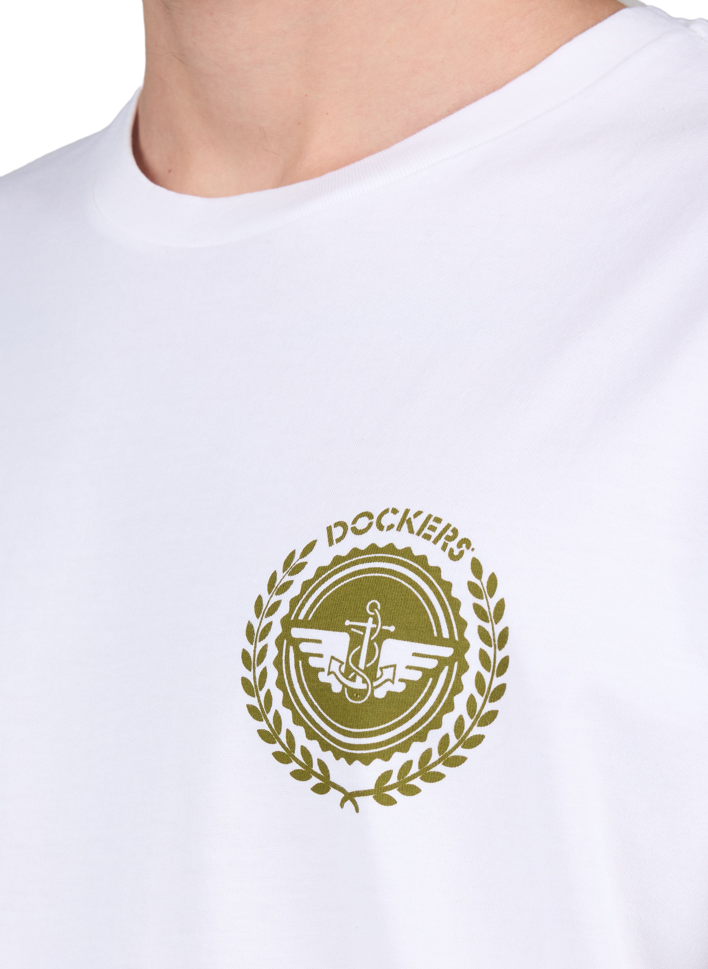 T-Shirt mit Logo aus Baumwolle DOCKERS Weiss