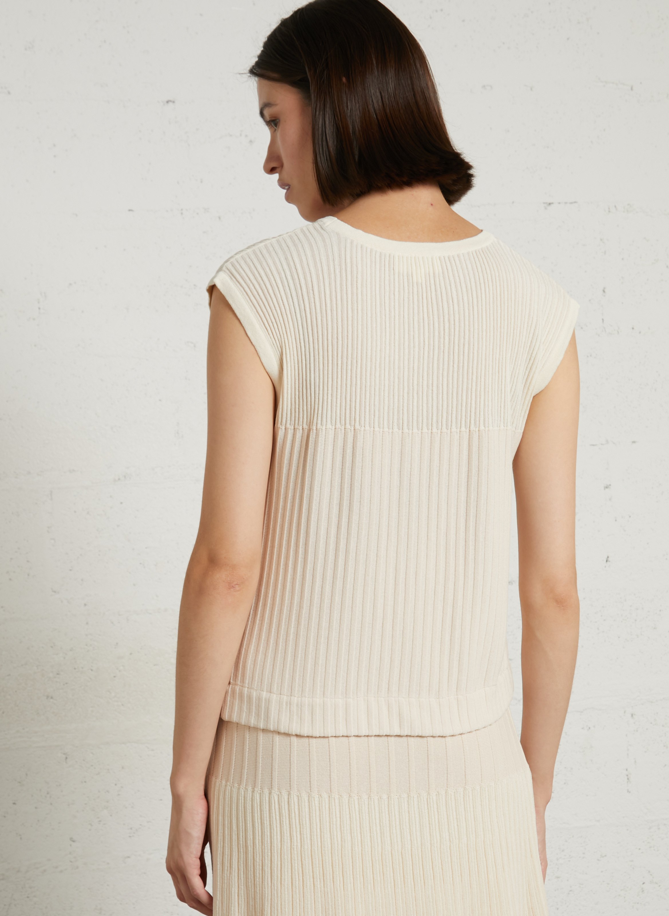 T-shirt droit sans manches albane MAISON 123 Beige