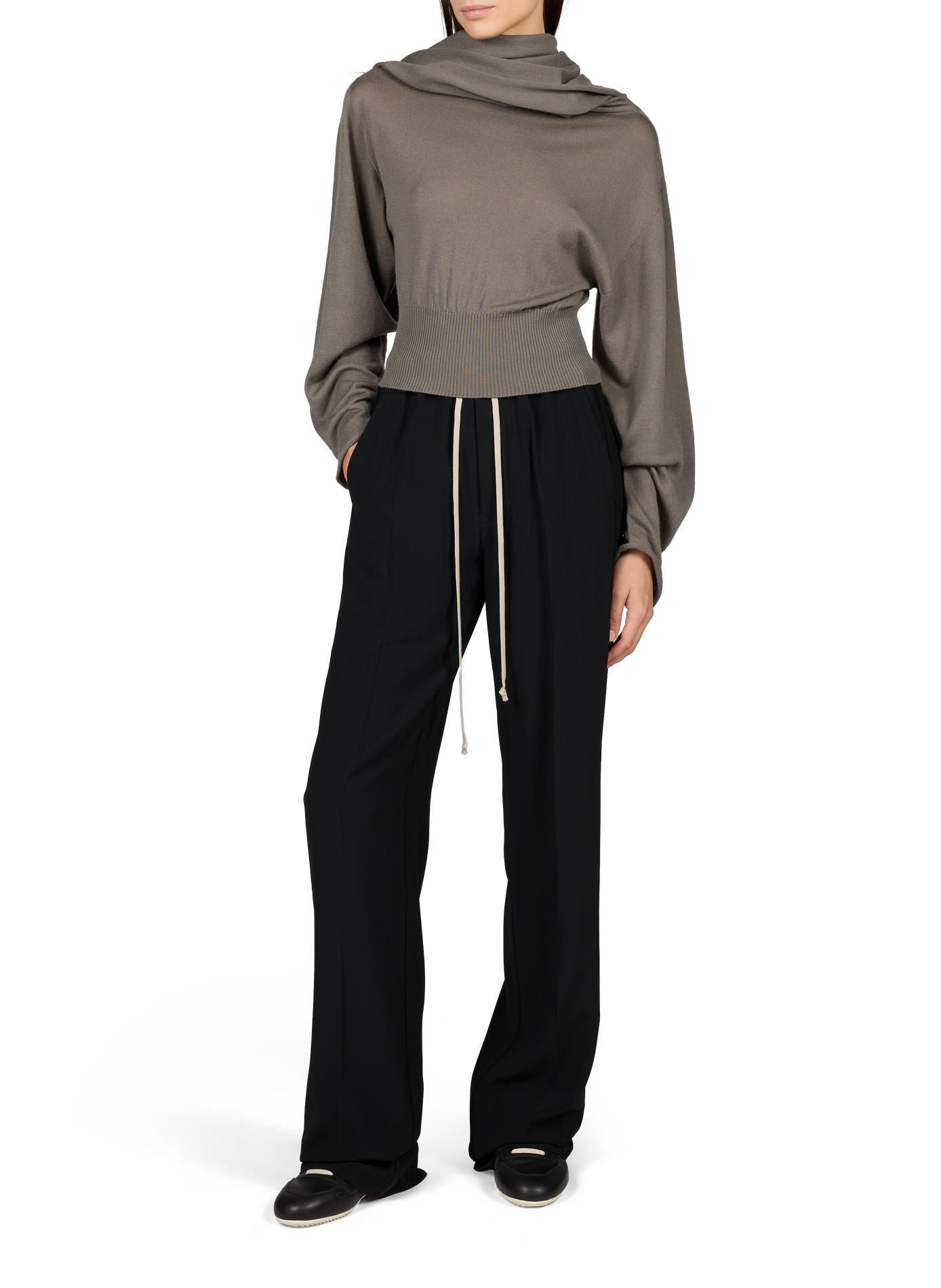 High-waisted straight-leg trousers RICK OWENS Black