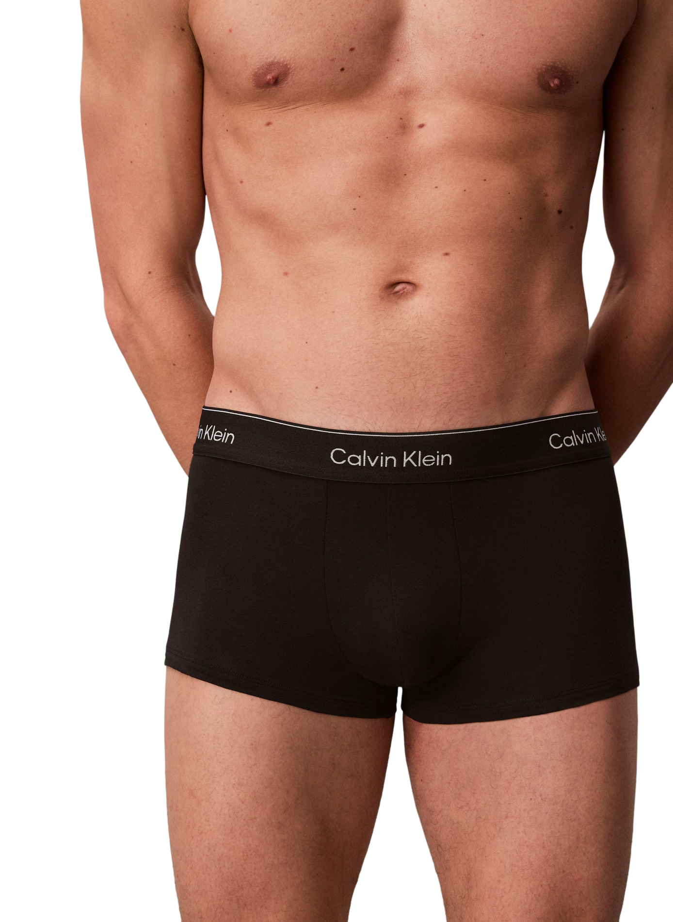 Set aus 3 tief sitzenden Boxershorts aus Baumwollmischung CALVIN KLEIN Schwarz
