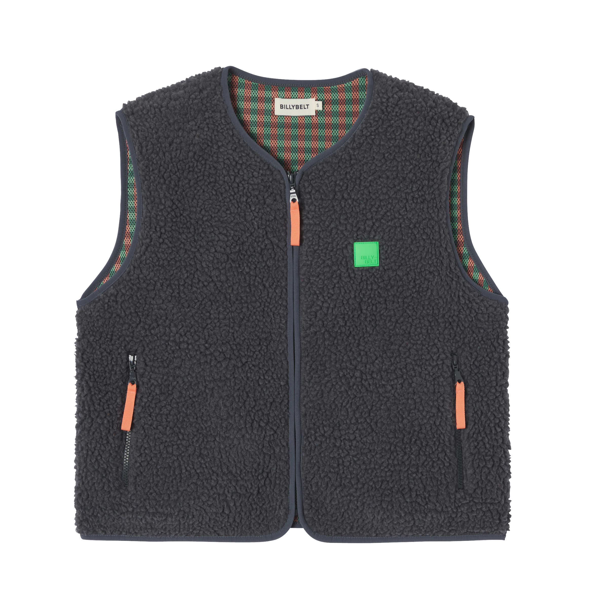 Veste sherpa zippée sans manches  Gris anthracite