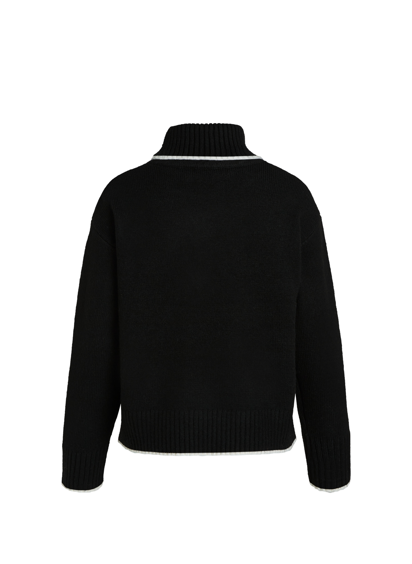 Pull ample col roulé en laine mélangée KARL LAGERFELD Noir