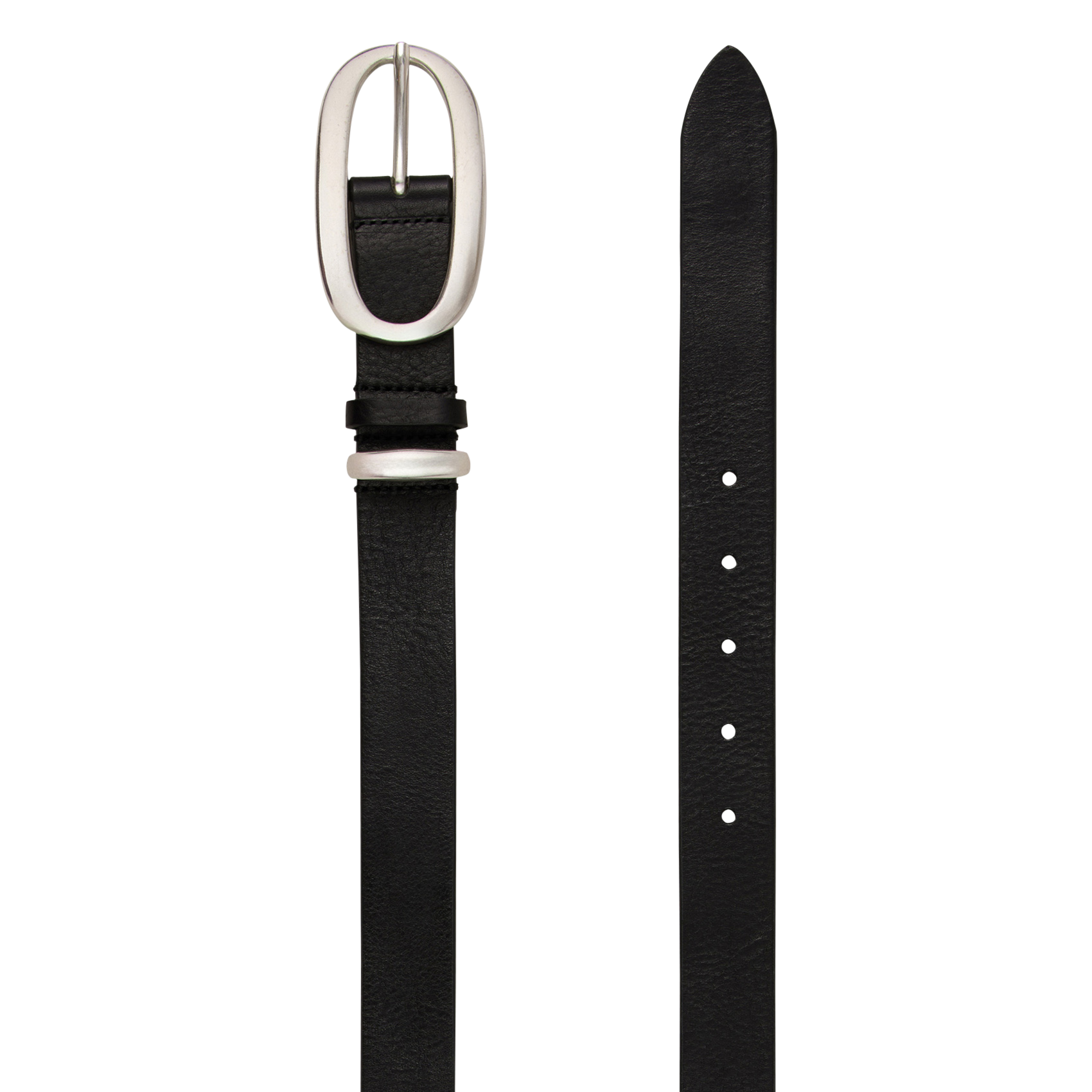 Ceinture à boucle en cuir bastian | Noir BA&SH Femme
