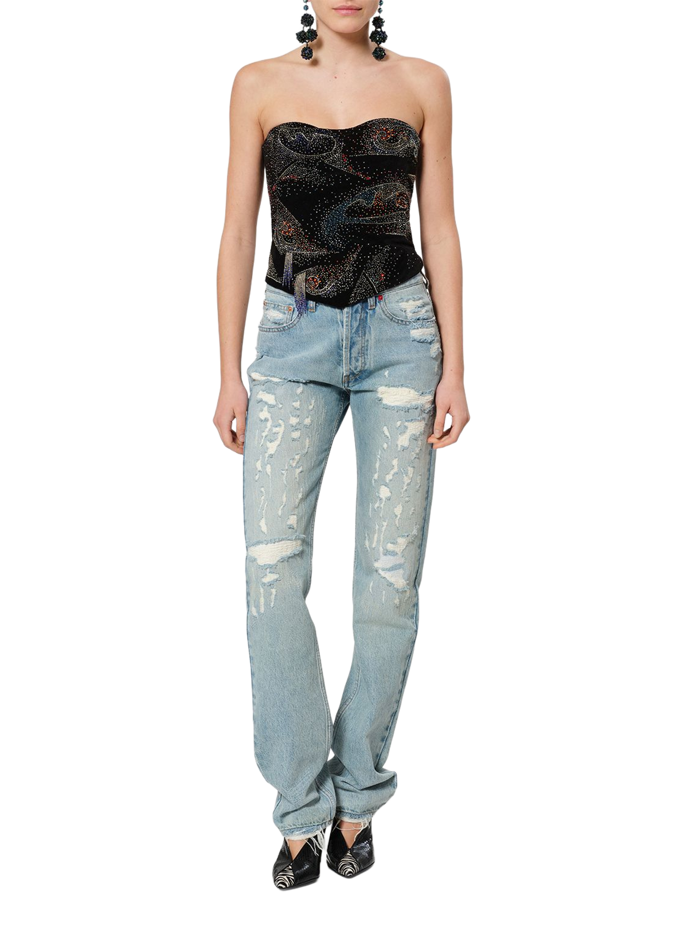 DAYA REGULAR-jeans van gewassen katoendenim ISABEL MARANT Blauw