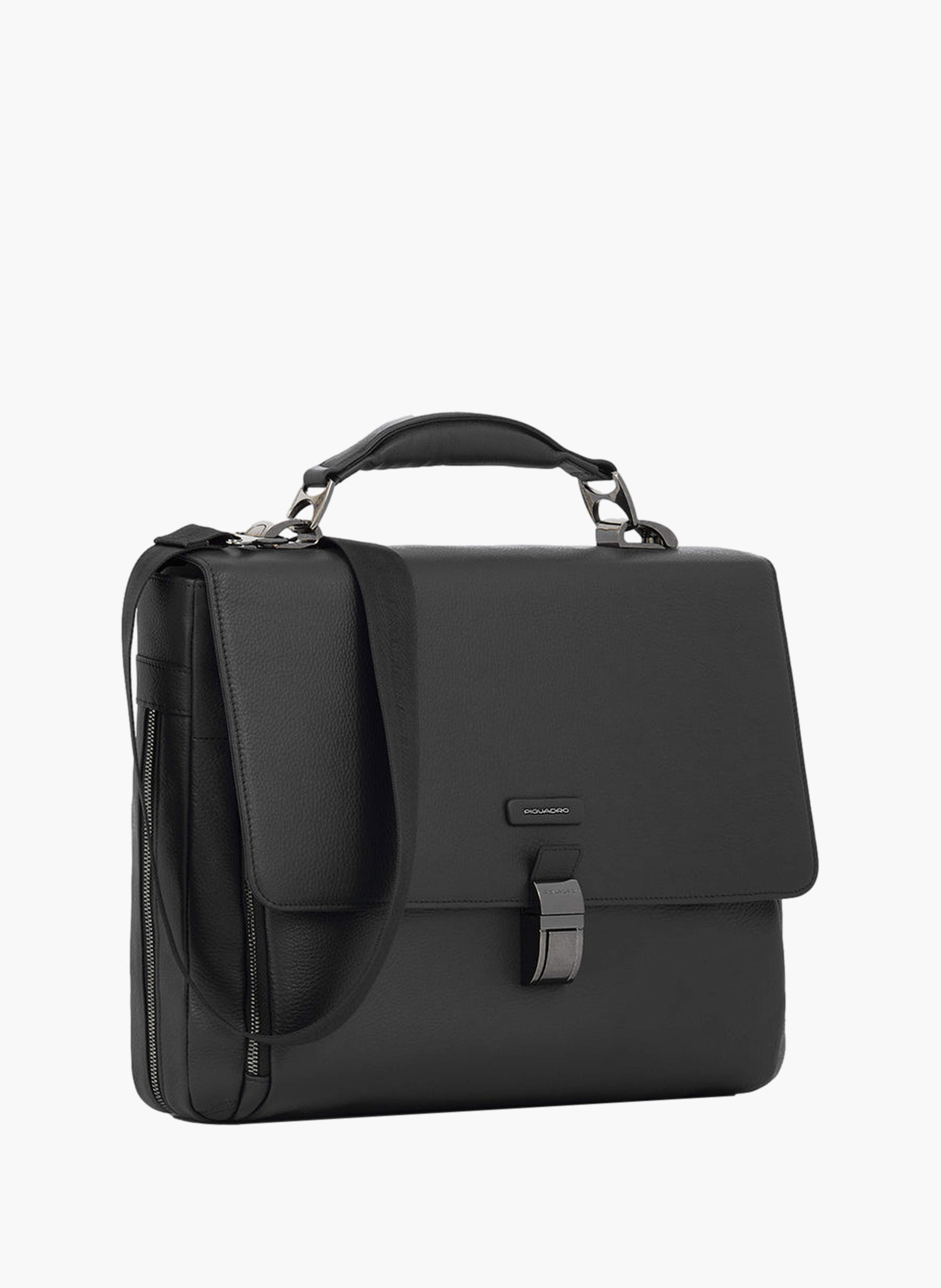 Uitbreidbare tas voor laptop van 15,6 inch PIQUADRO Zwart
