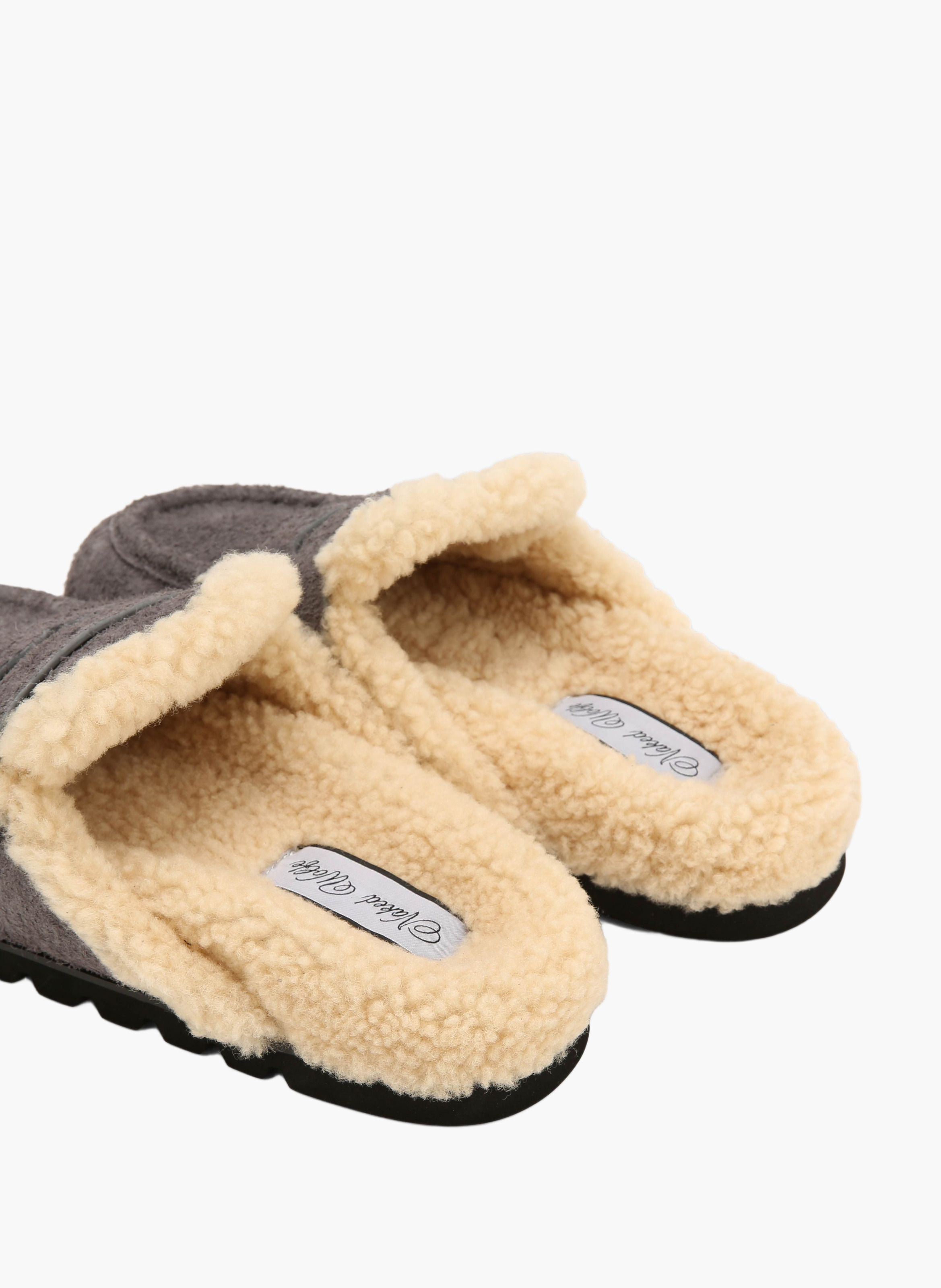 Mules cord fur NAKED WOLFE Gris
