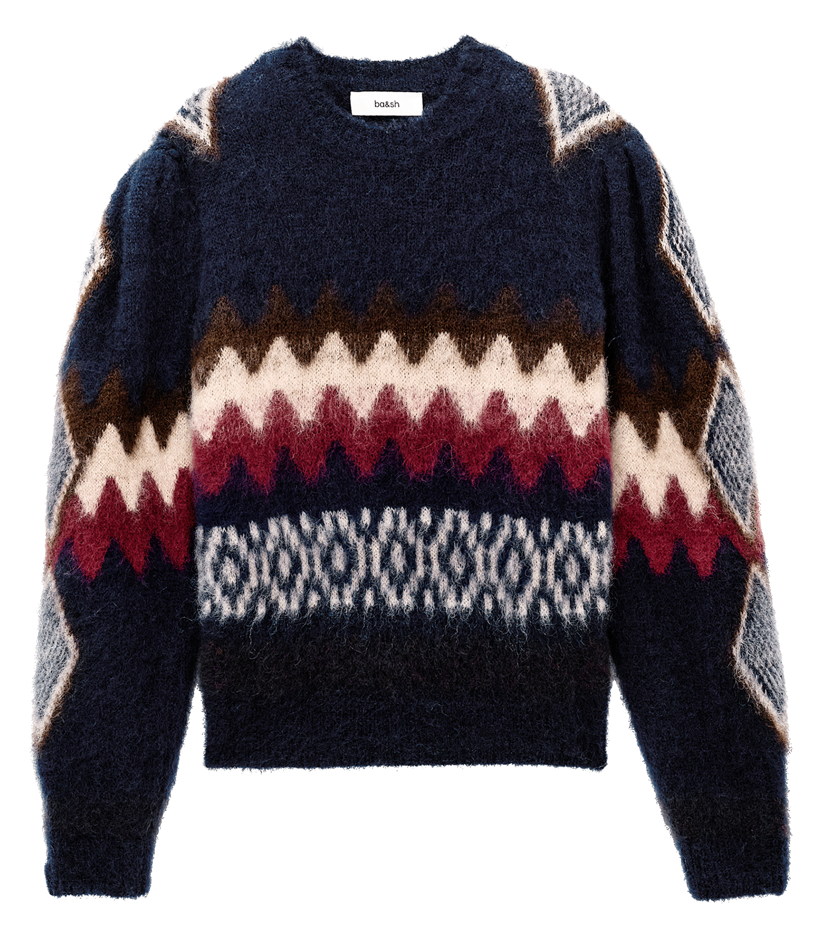Pull ample imprimé en laine mélangée floyd BA&SH Multicolore