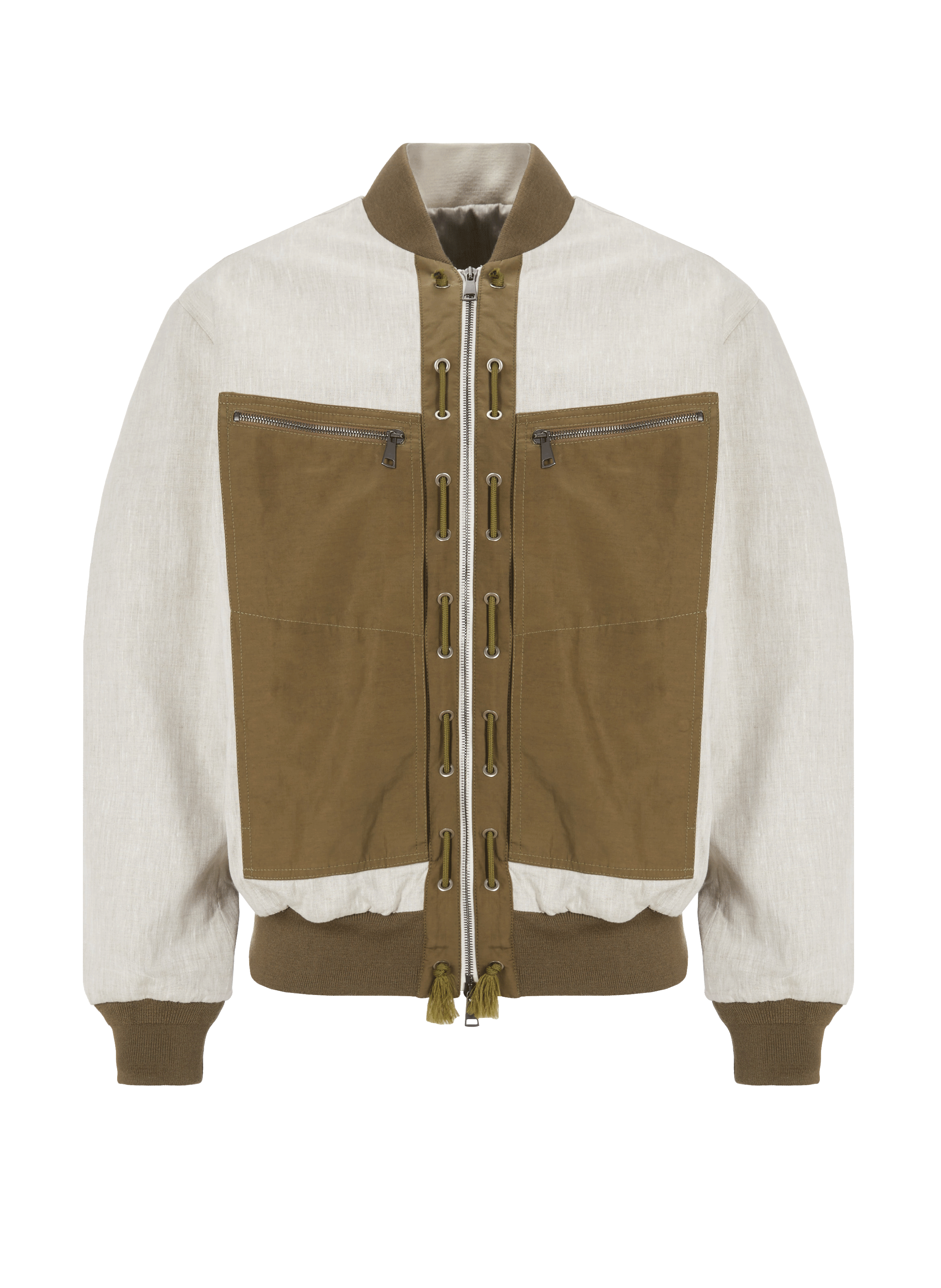 Bomber Abhati en coton mélangé et lin