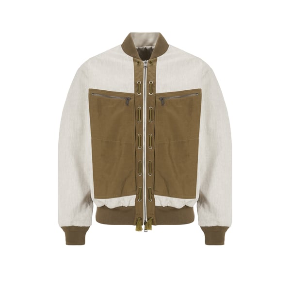 Bomber Abhati en coton mélangé et lin