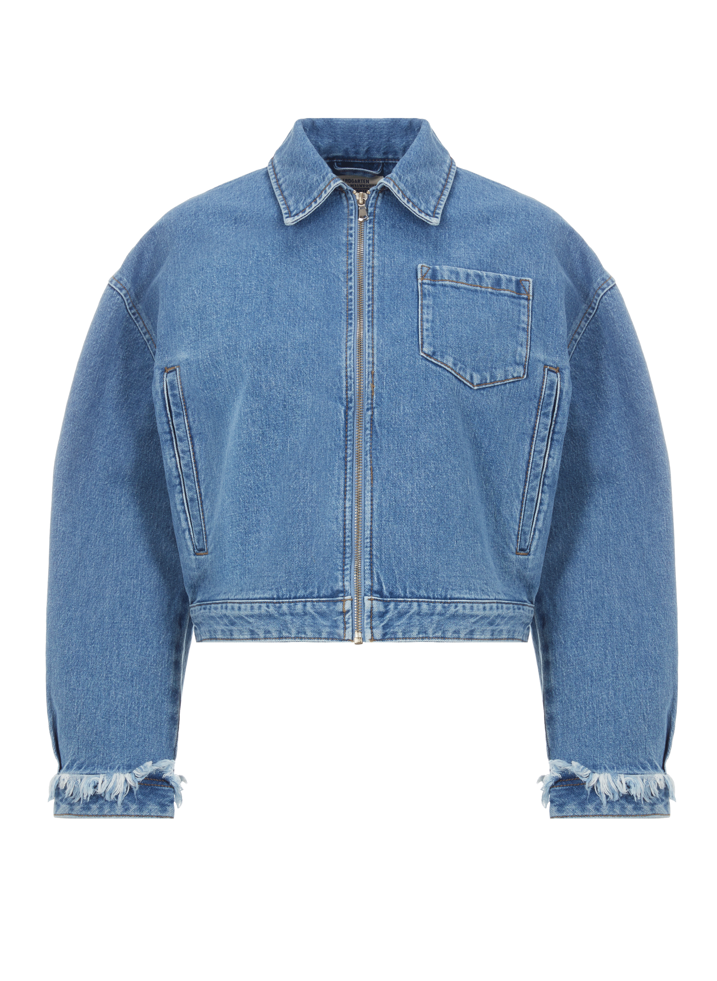 Veste en jean zippée