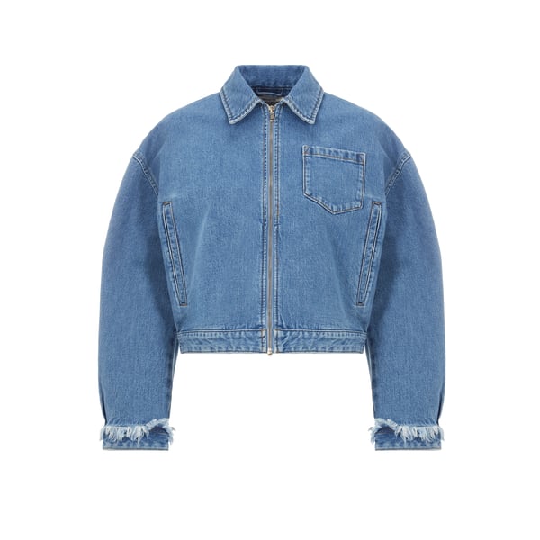 Veste en jean zippée