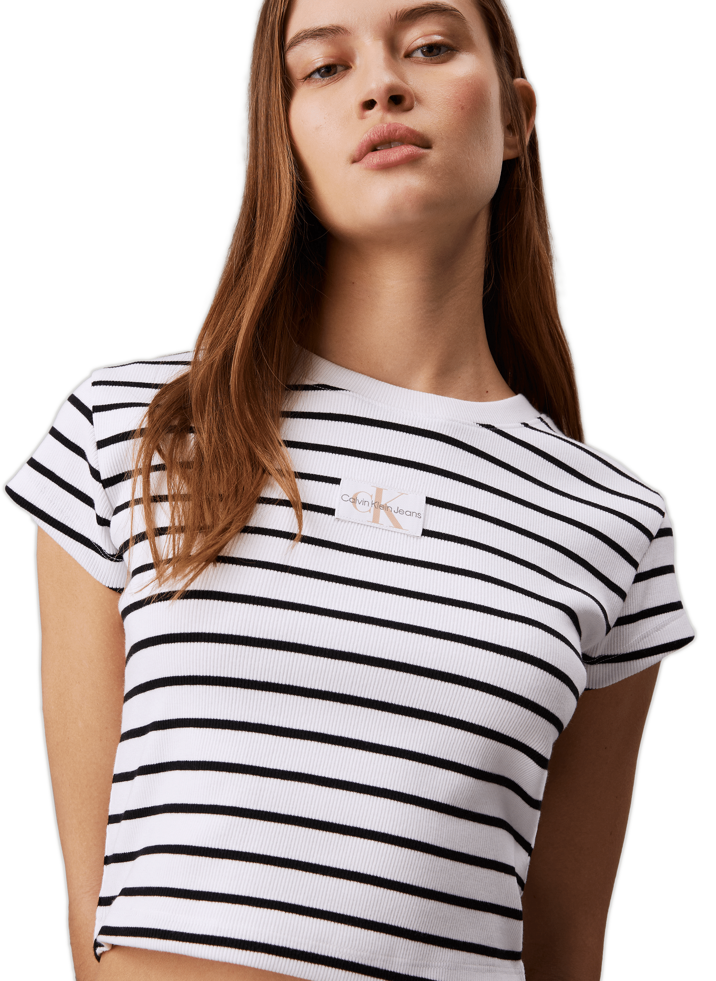 T-shirt rayé en coton  CALVIN KLEIN Multicolore