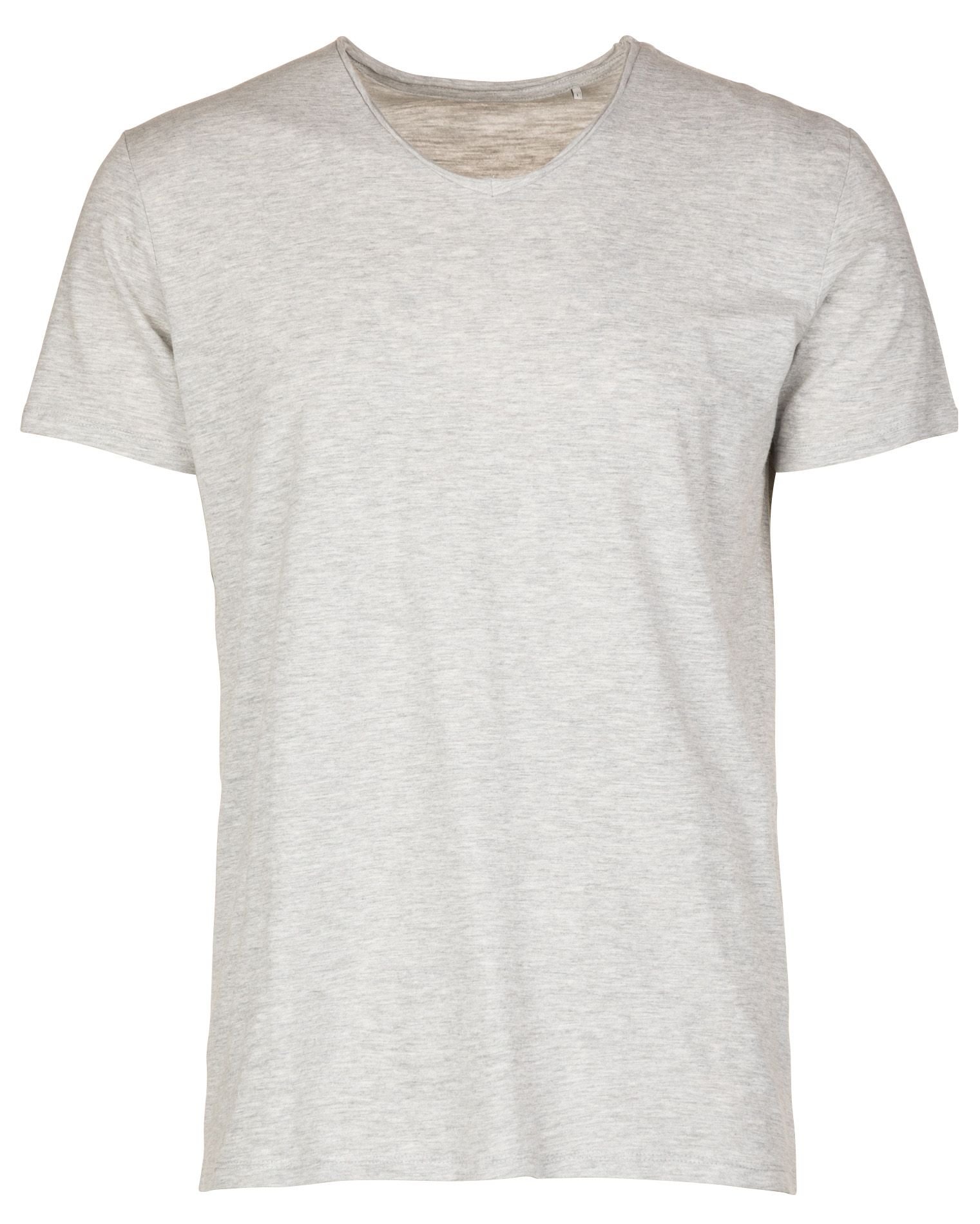 Tee-shirt col rond regular-fit en coton flammé Gris