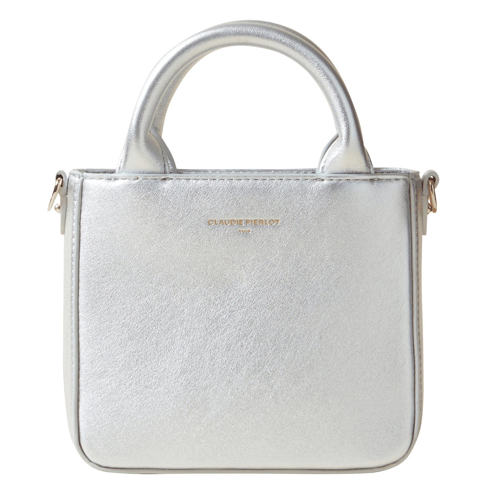 Sac à main en cuir CLAUDIE PIERLOT Argent