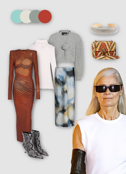 Look colorimetrie cheveux blancs