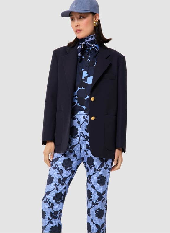 Veste droite uni - valentin Bleu by TARA JARMON TARA JARMON Veste droite uni - valentin Bleu