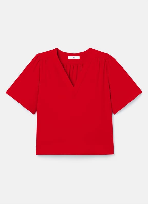 Top nude droit - tahiel Rouge by ZAPA ZAPA Top nude droit - tahiel Rouge