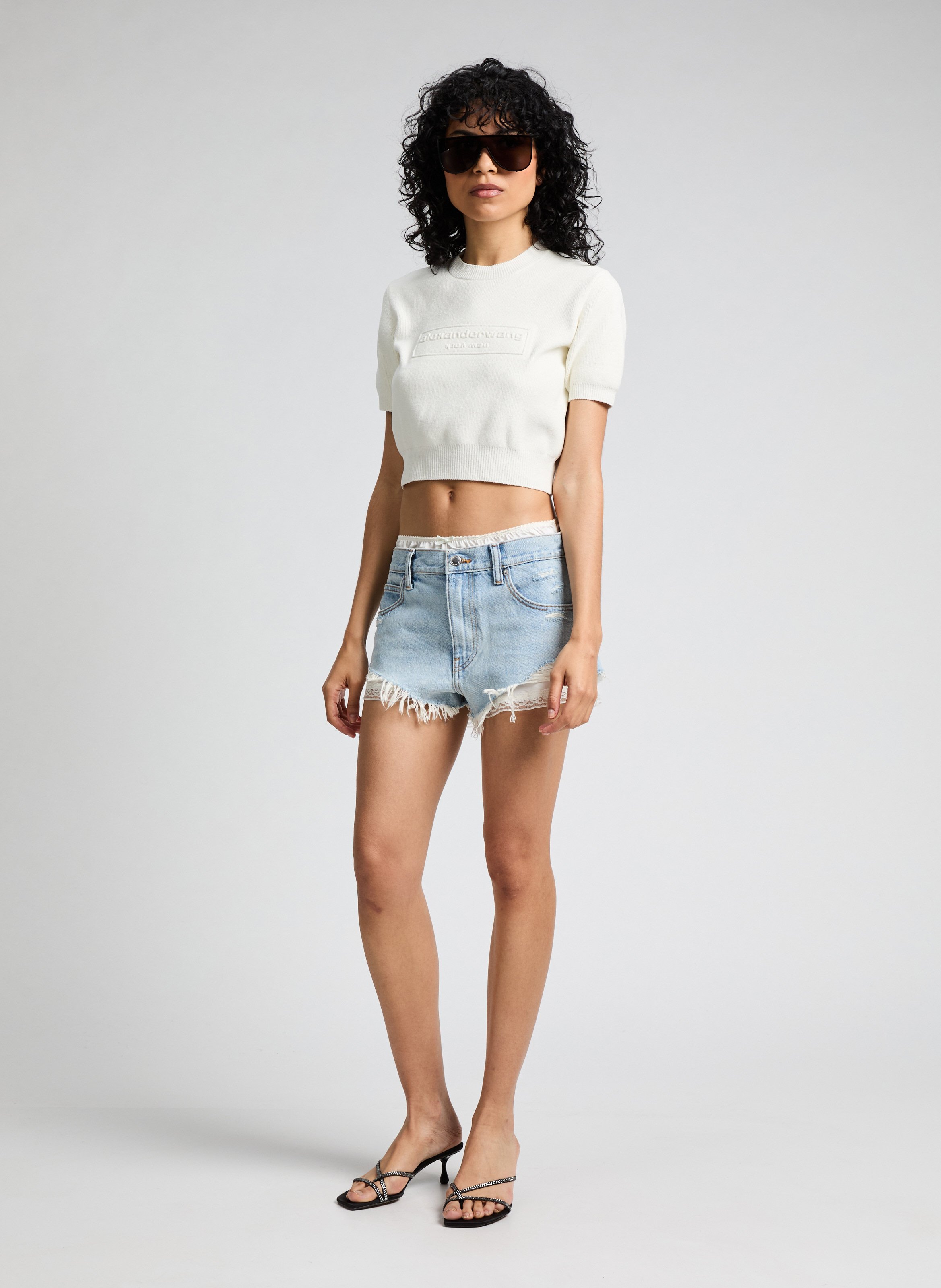 Denim shorts 2 in 1 ALEXANDER WANG Blue