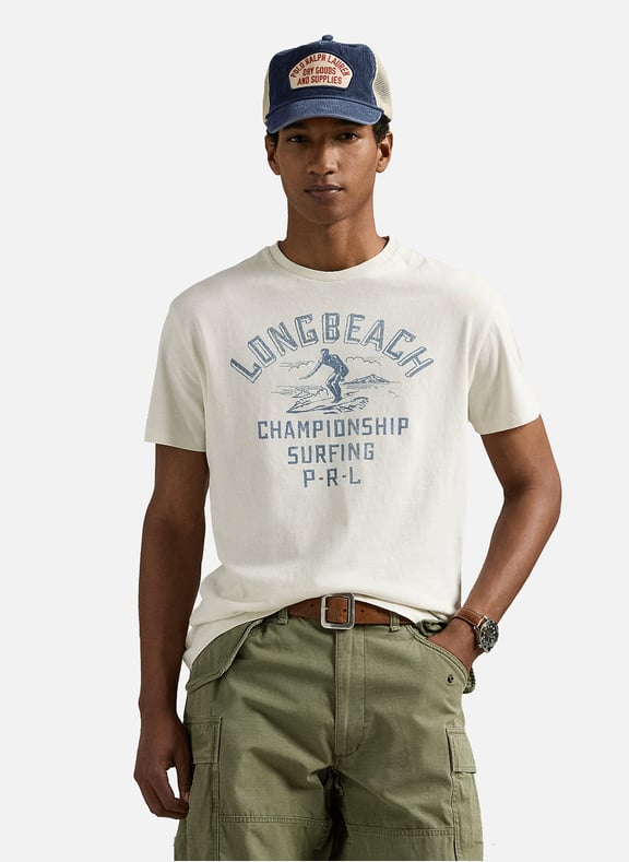 Classic Cotton T-Shirt White by POLO RALPH LAUREN POLO RALPH LAUREN Classic Cotton T-Shirt White
