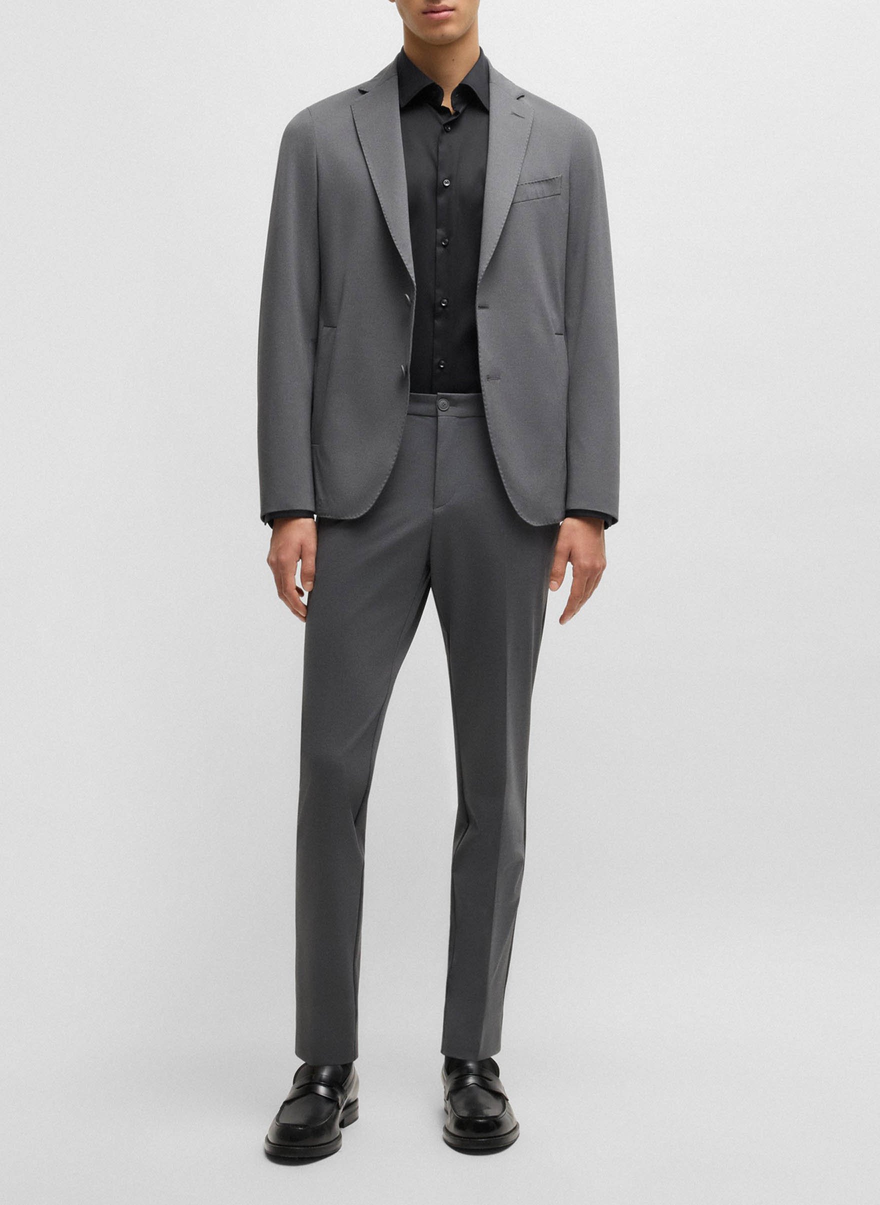 Chemise de ville regular BOSS Noir