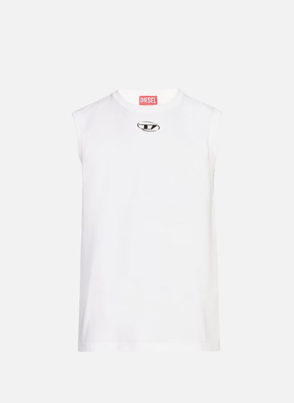 Sleeveless T-shirt White by DIESEL DIESEL Sleeveless T-shirt White