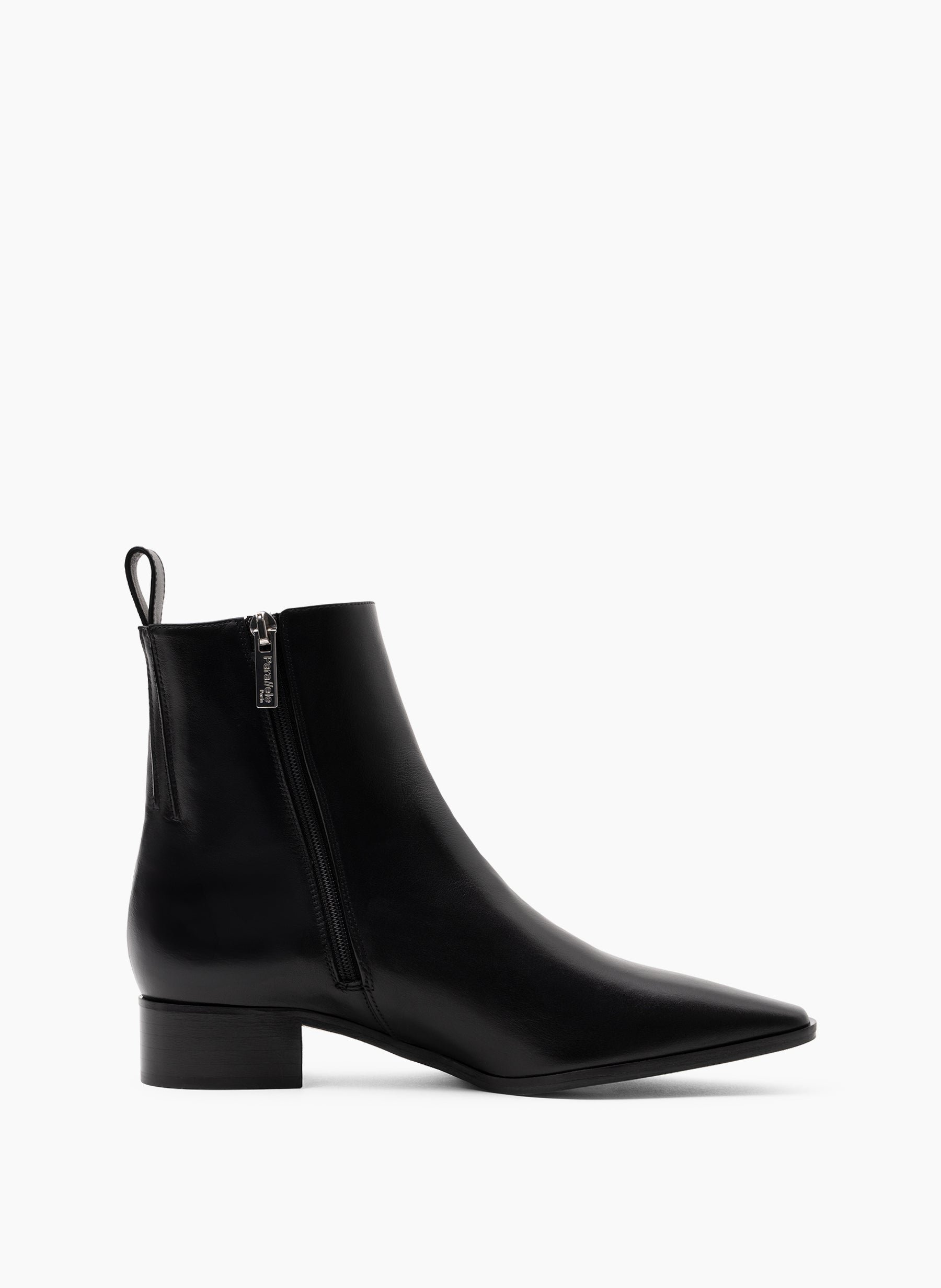Bottines pablo en veau lisse PARALLELE Noir