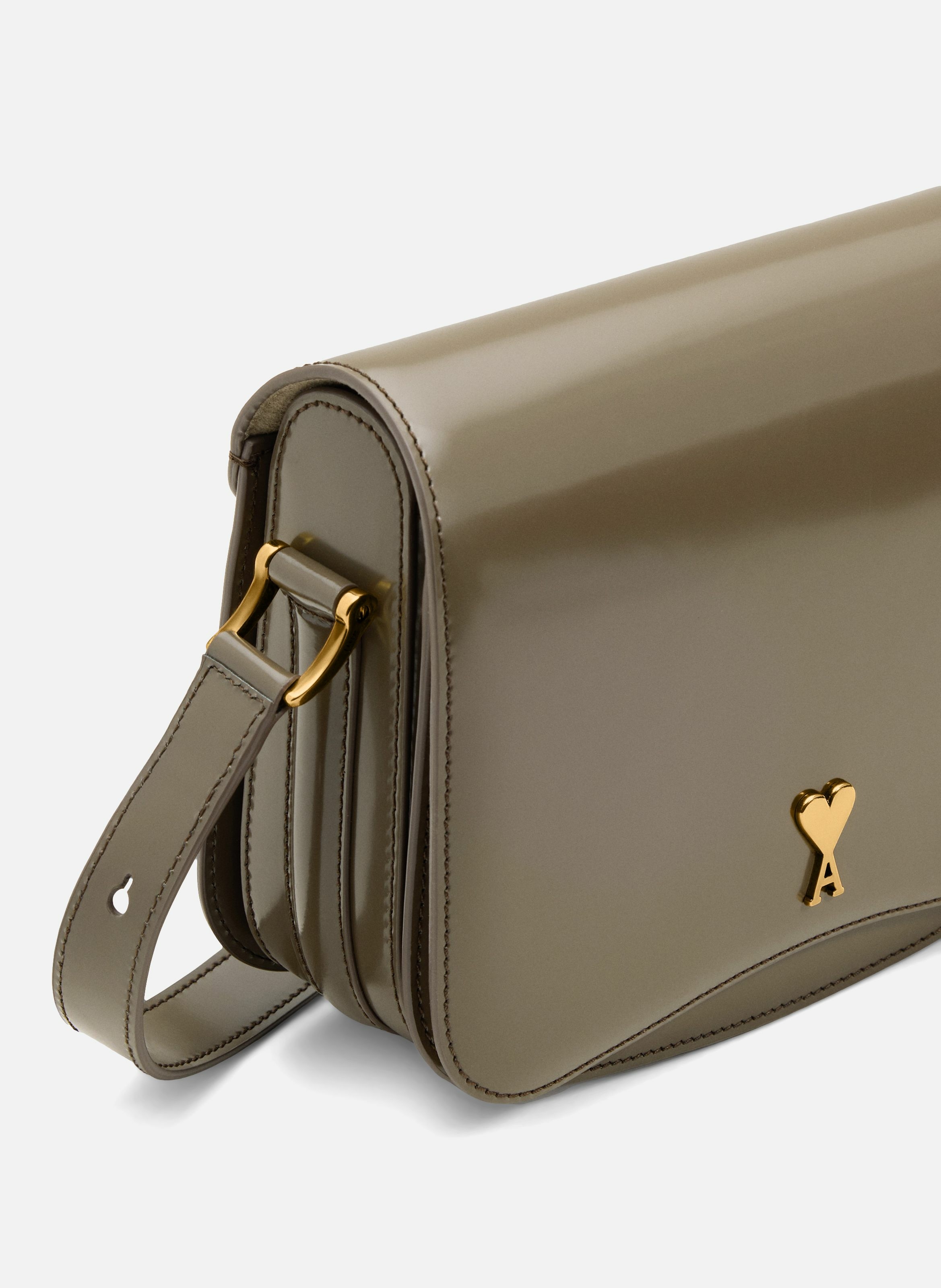 Sac paris paris unisexe en cuir de veau AMI PARIS Gris