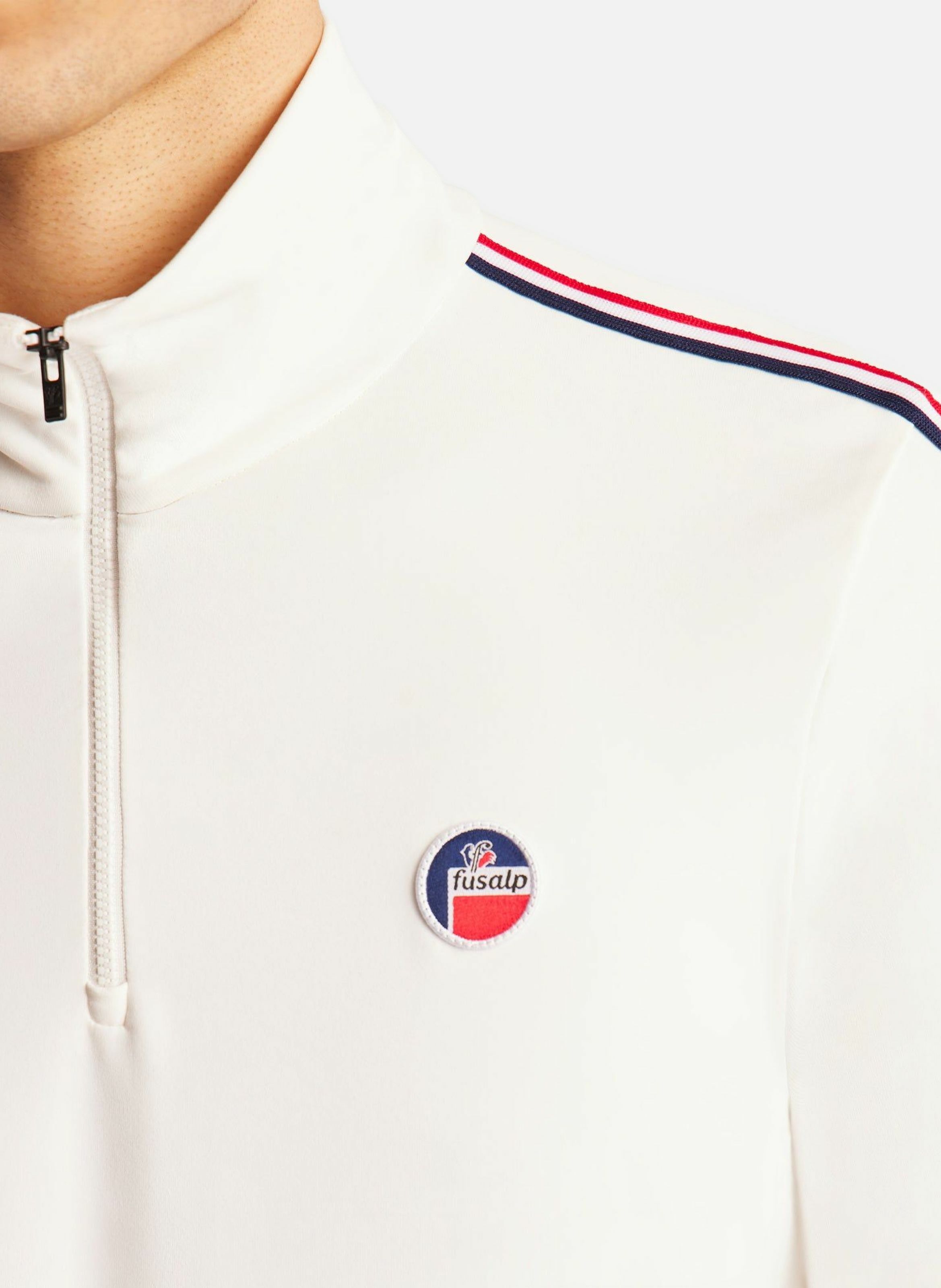 Sous pull mario col montant coupe regular Blanc