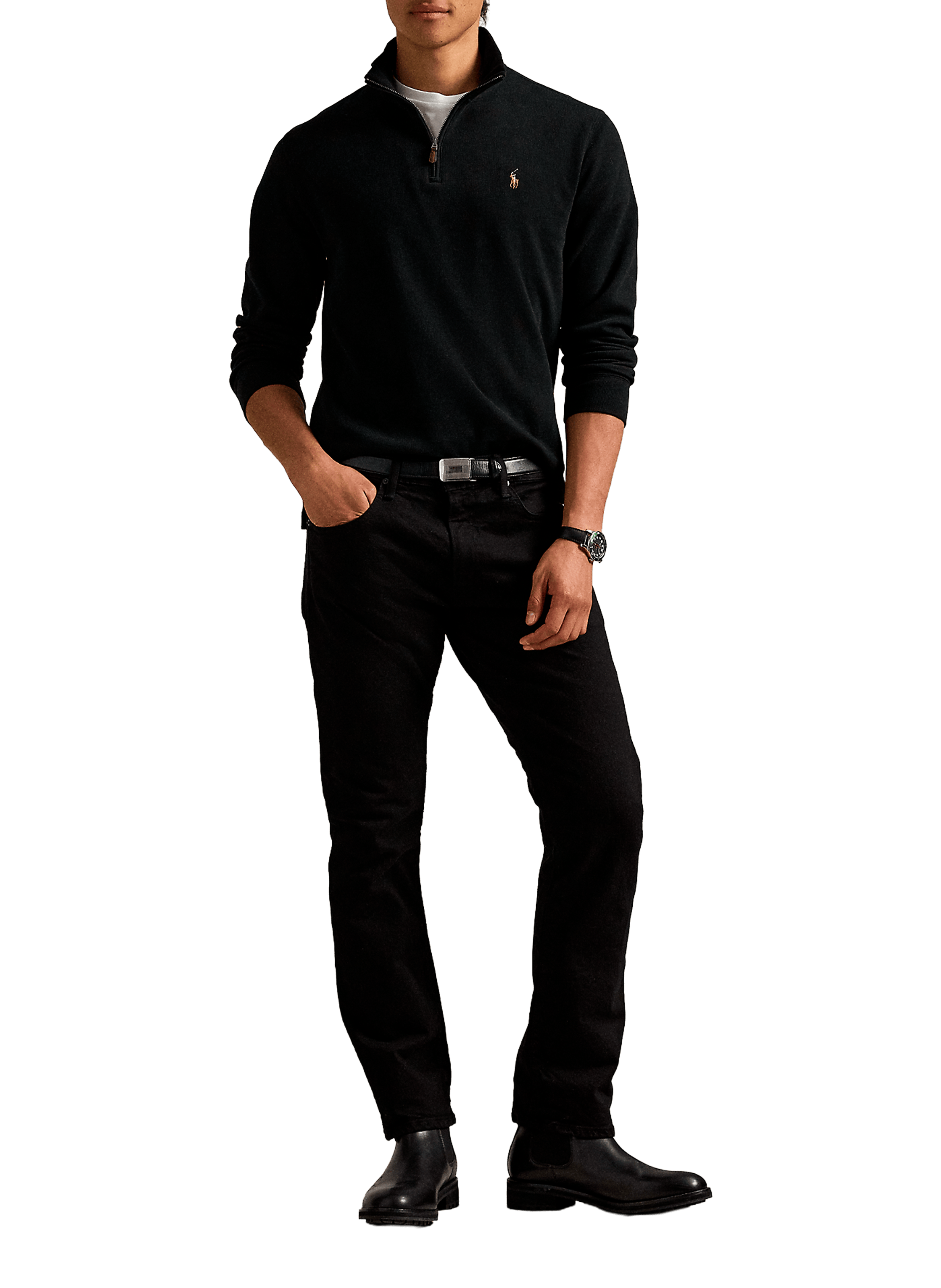 Cotton high-neck jumper POLO RALPH LAUREN Black
