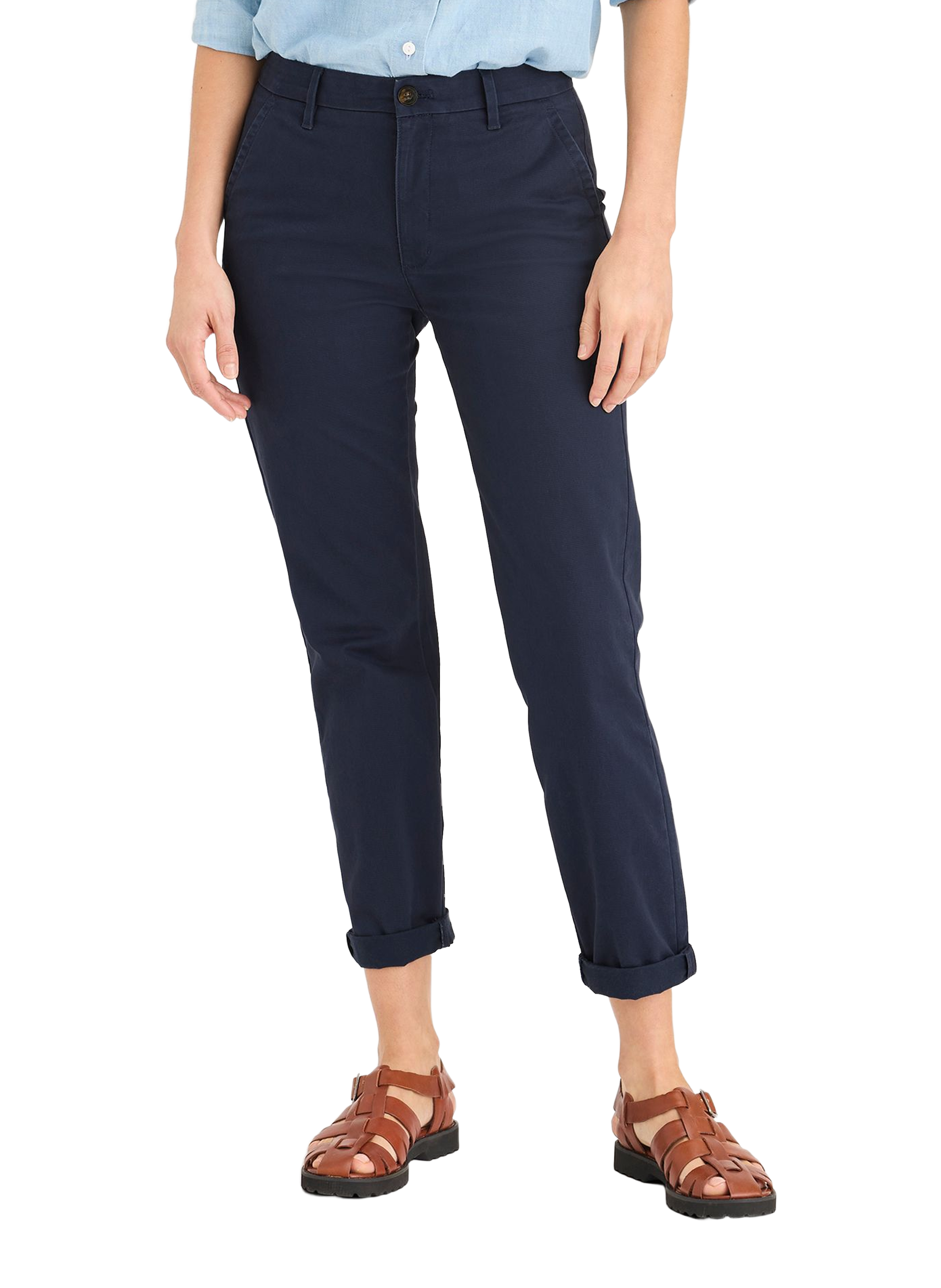 DOCKERS Cotton Trousers Blue