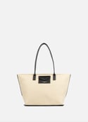 Sac cabas épaule - canvas kba  Beige - noir