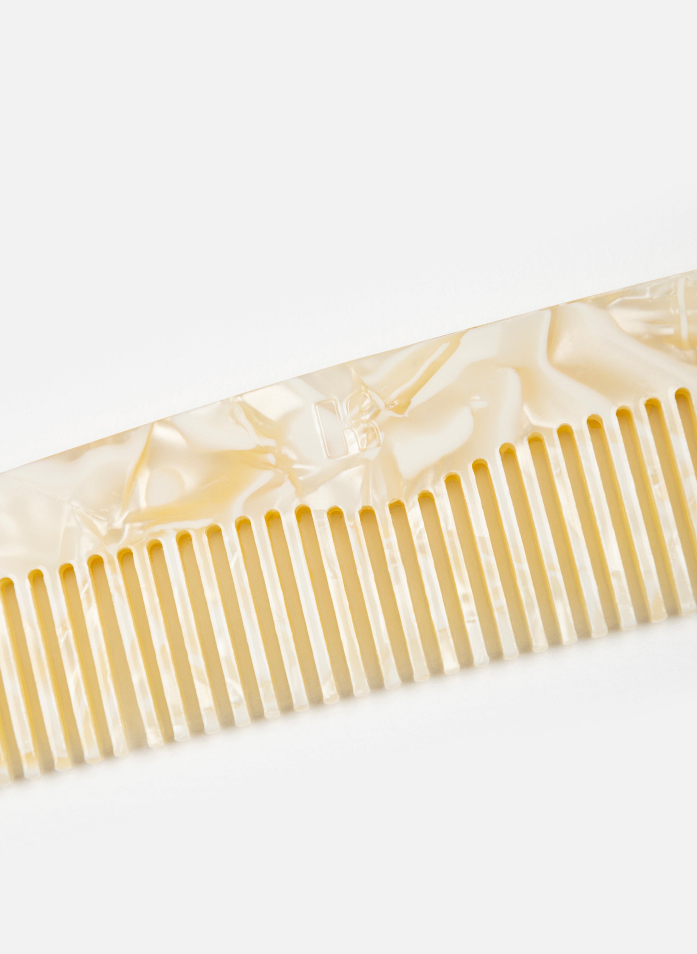 Peigne arum en acétate de cellulose KURAGE GINZA Beige