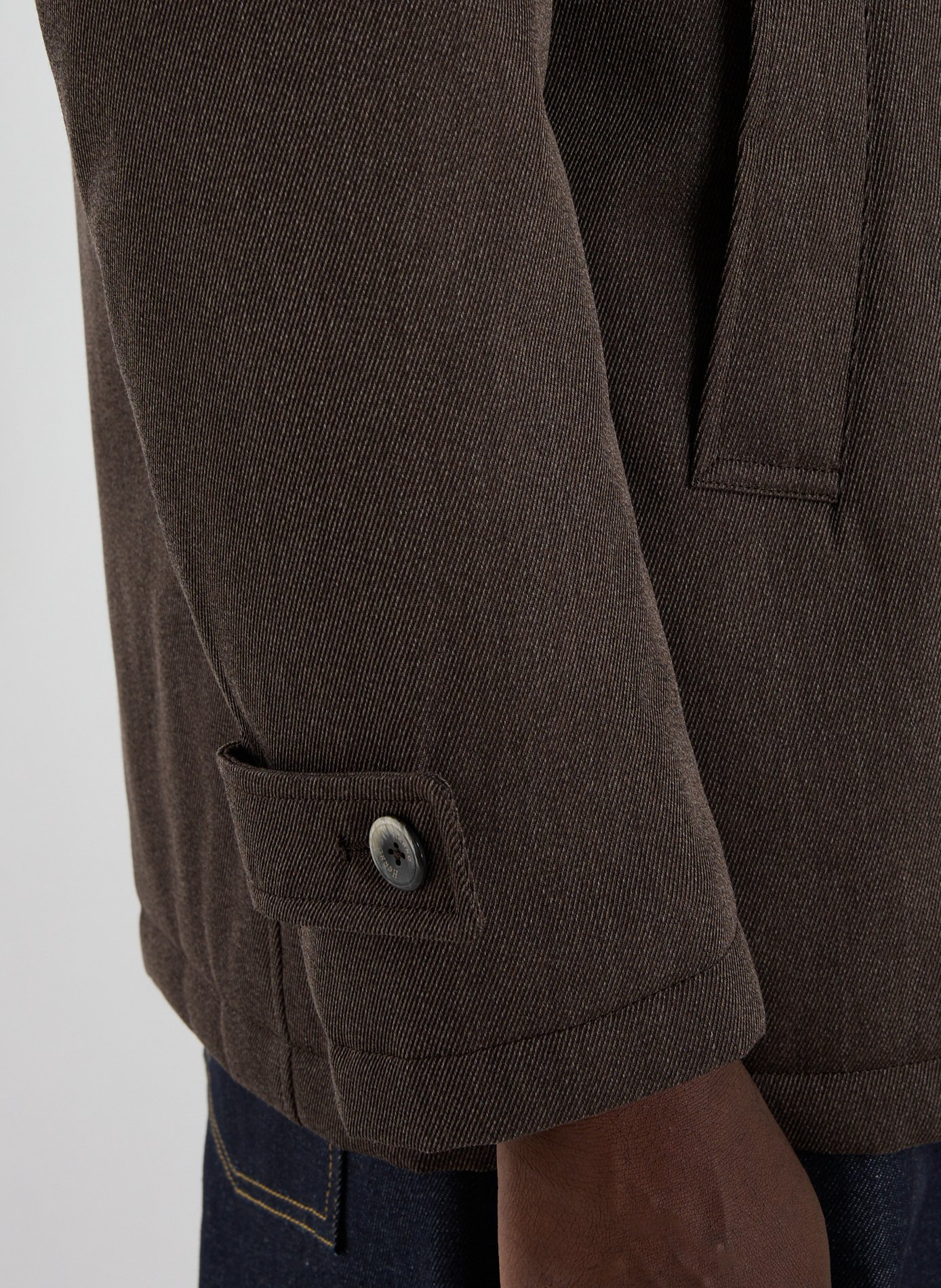 Straight wool parka HERNO Brown