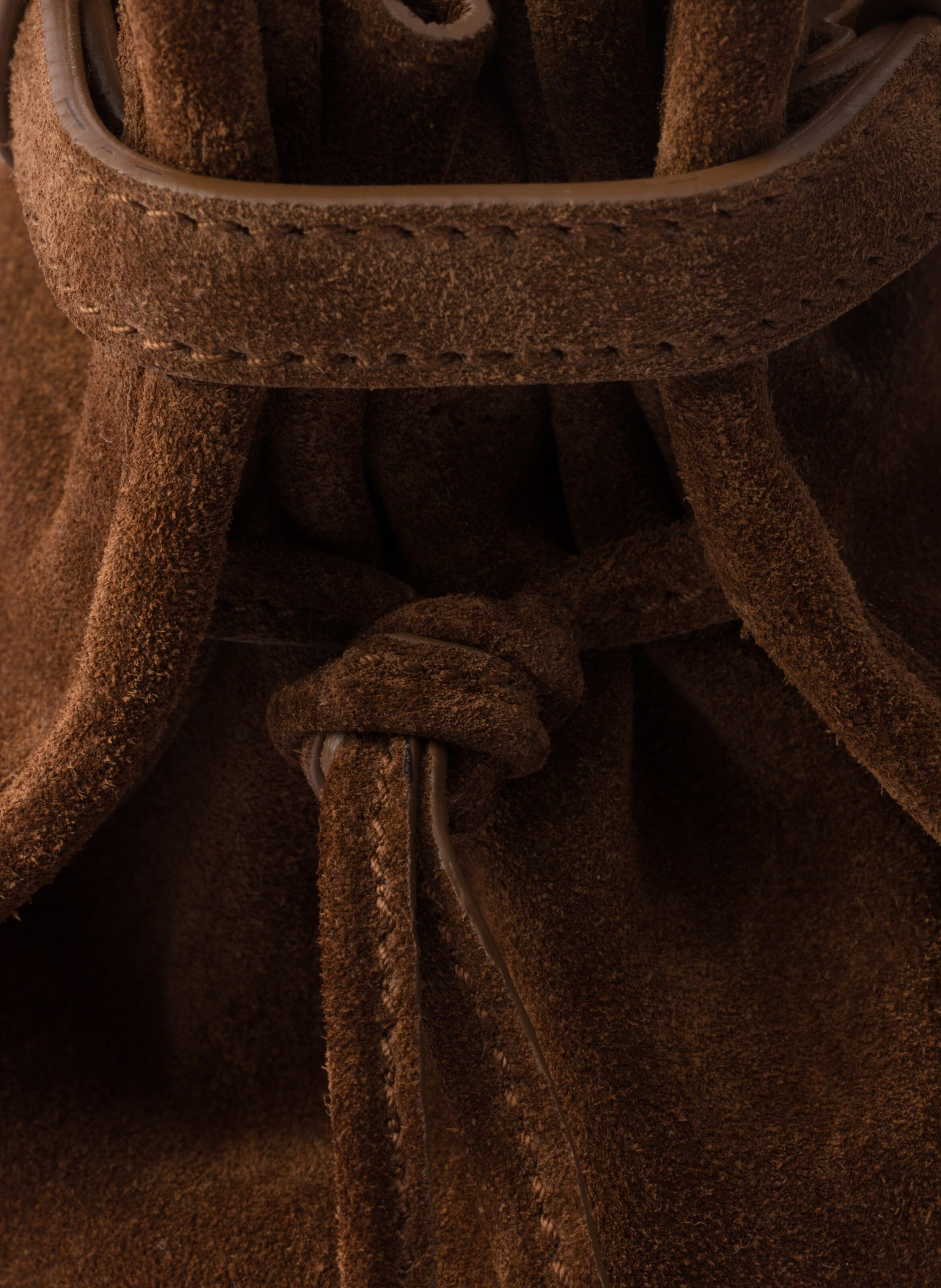 Sac à main prada bonnie en veau velours PRADA Marron