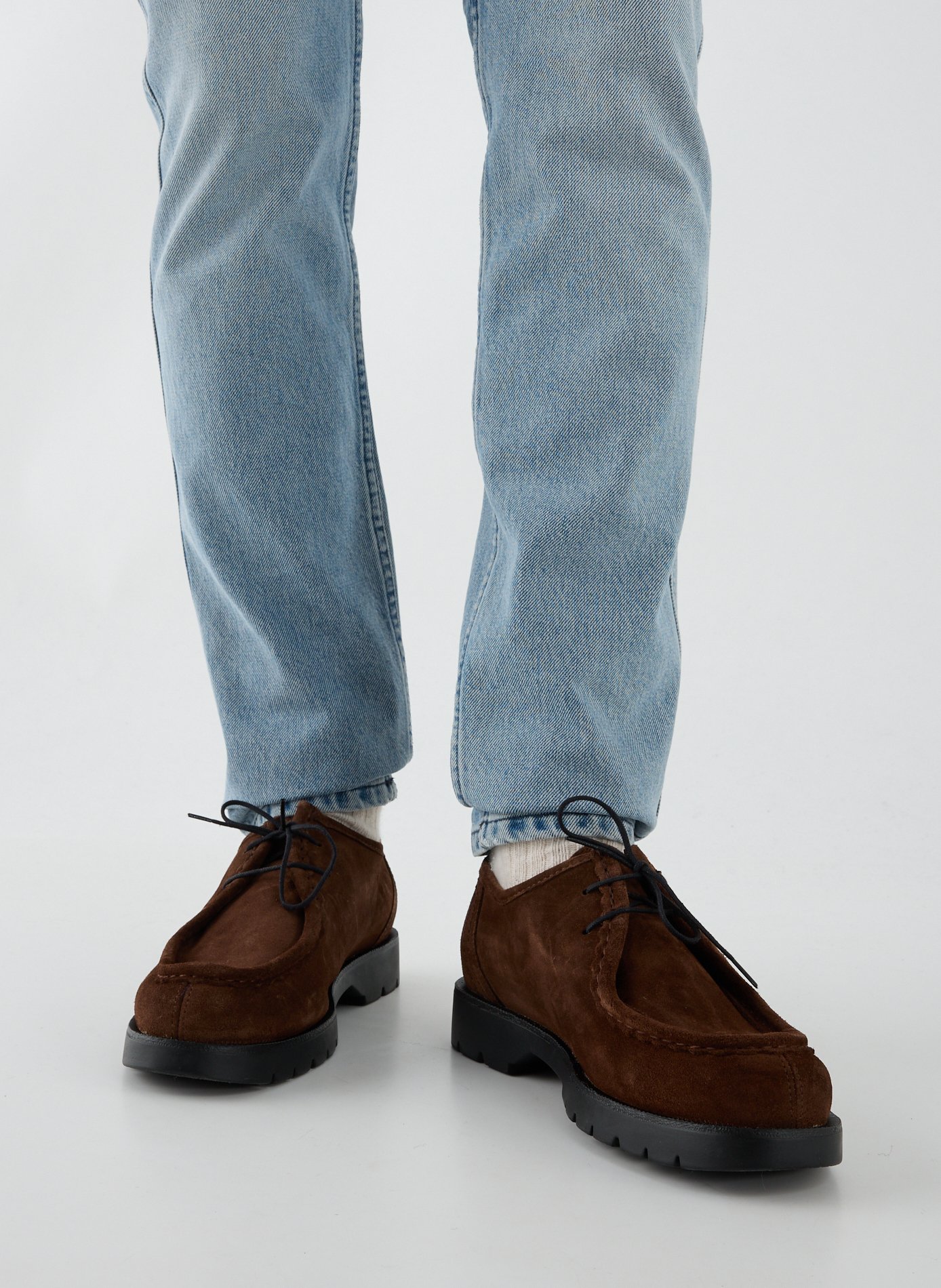 KLEMAN Derbies bout amande en cuir Marron