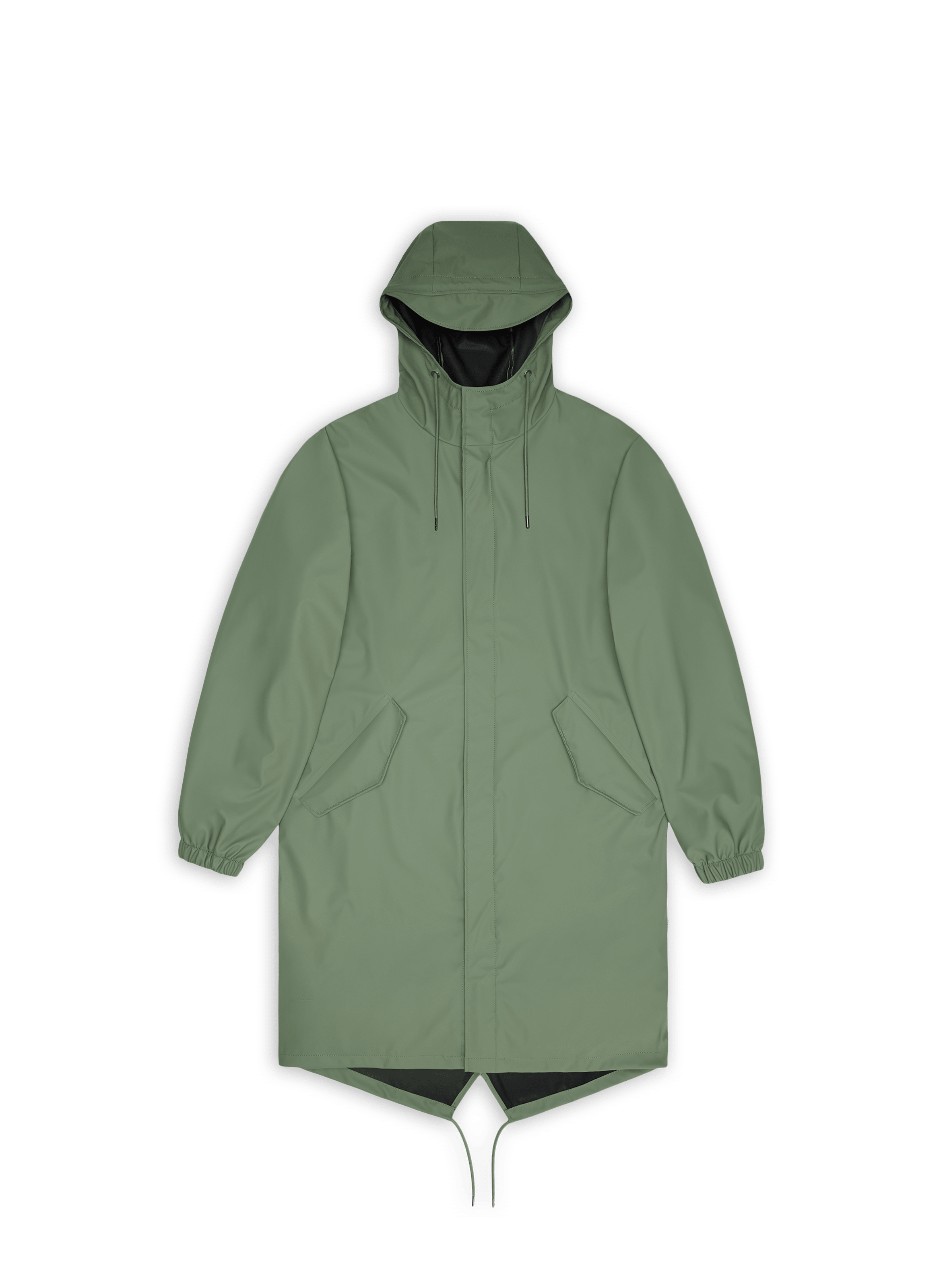 Imperméable uni à capuche RAINS Vert