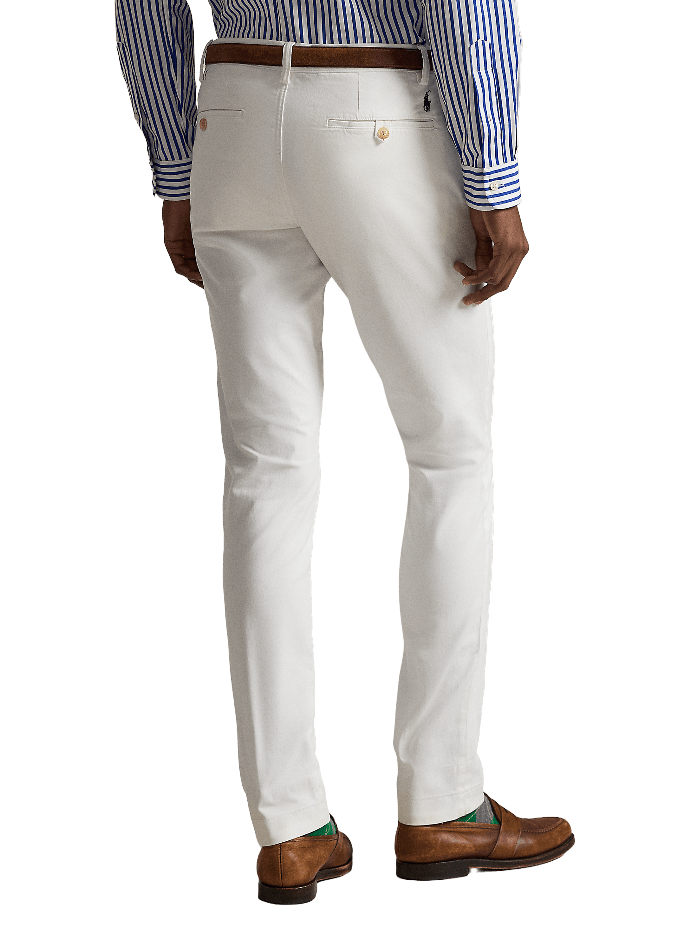 Pantalon slim en coton mélangé POLO RALPH LAUREN Blanc