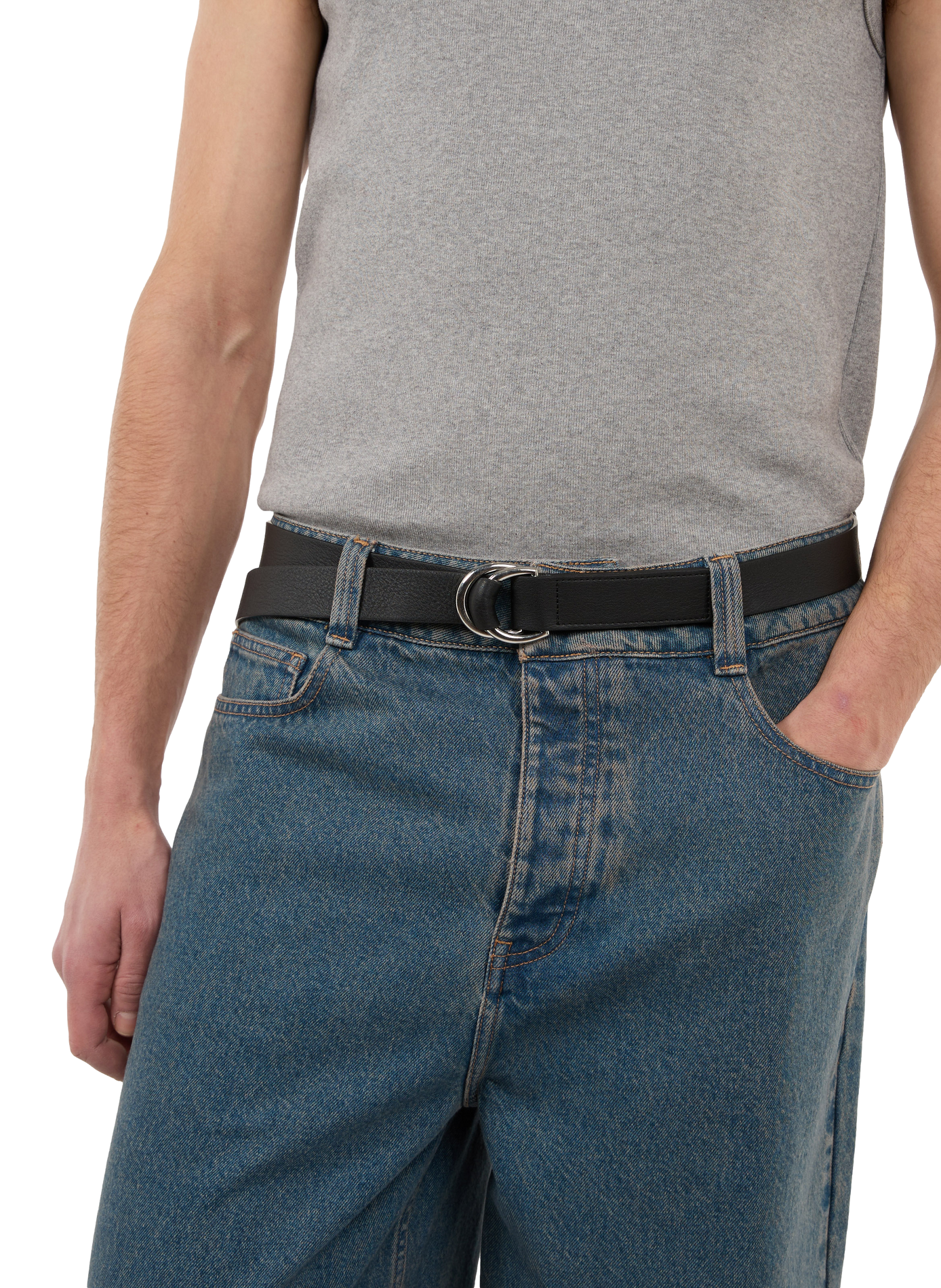 Leather Bow Belt SAISON 1865 Black