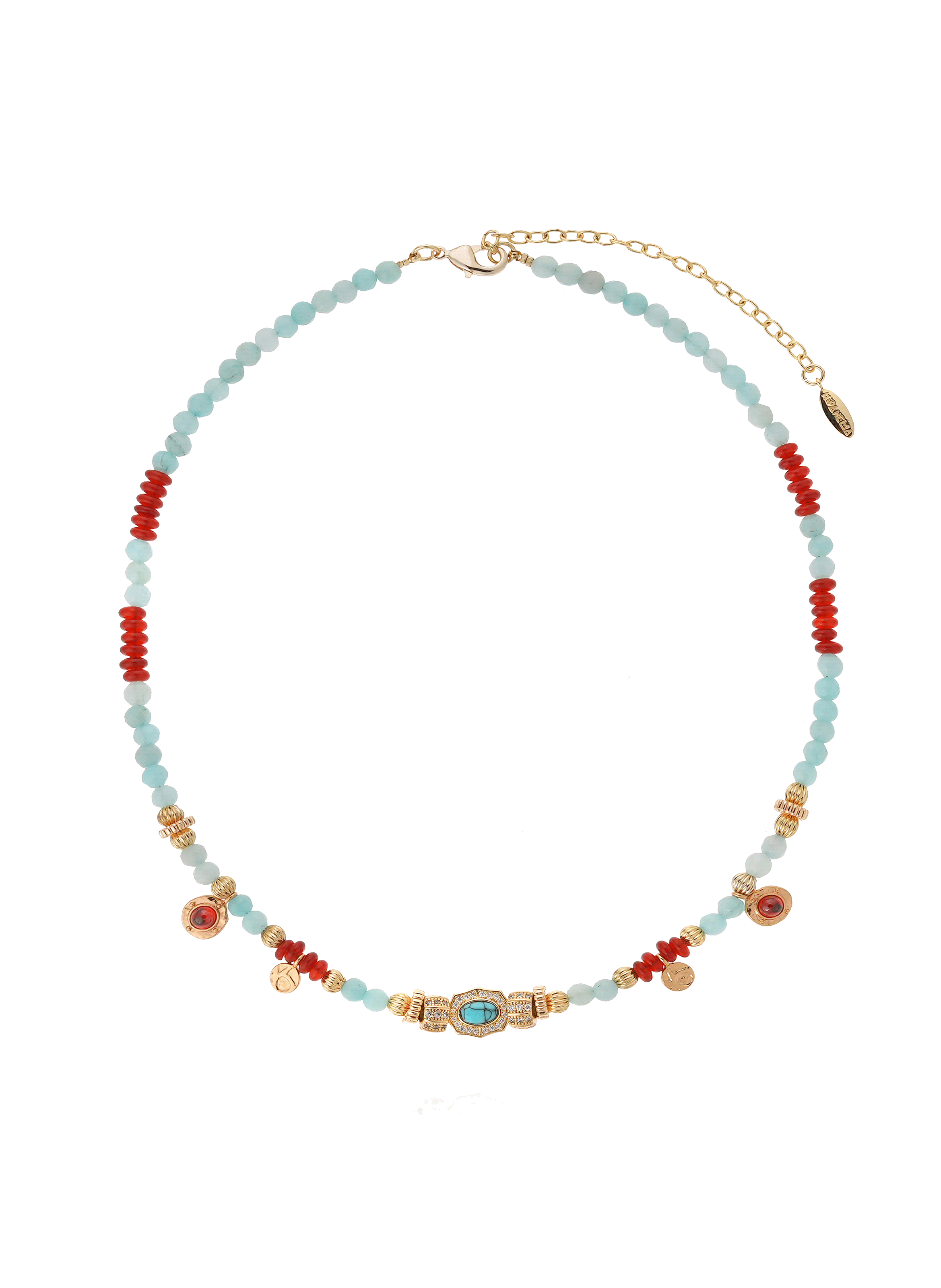 Collier ras de cou de perles avec pampilles anatolya HIPANEMA Bleu