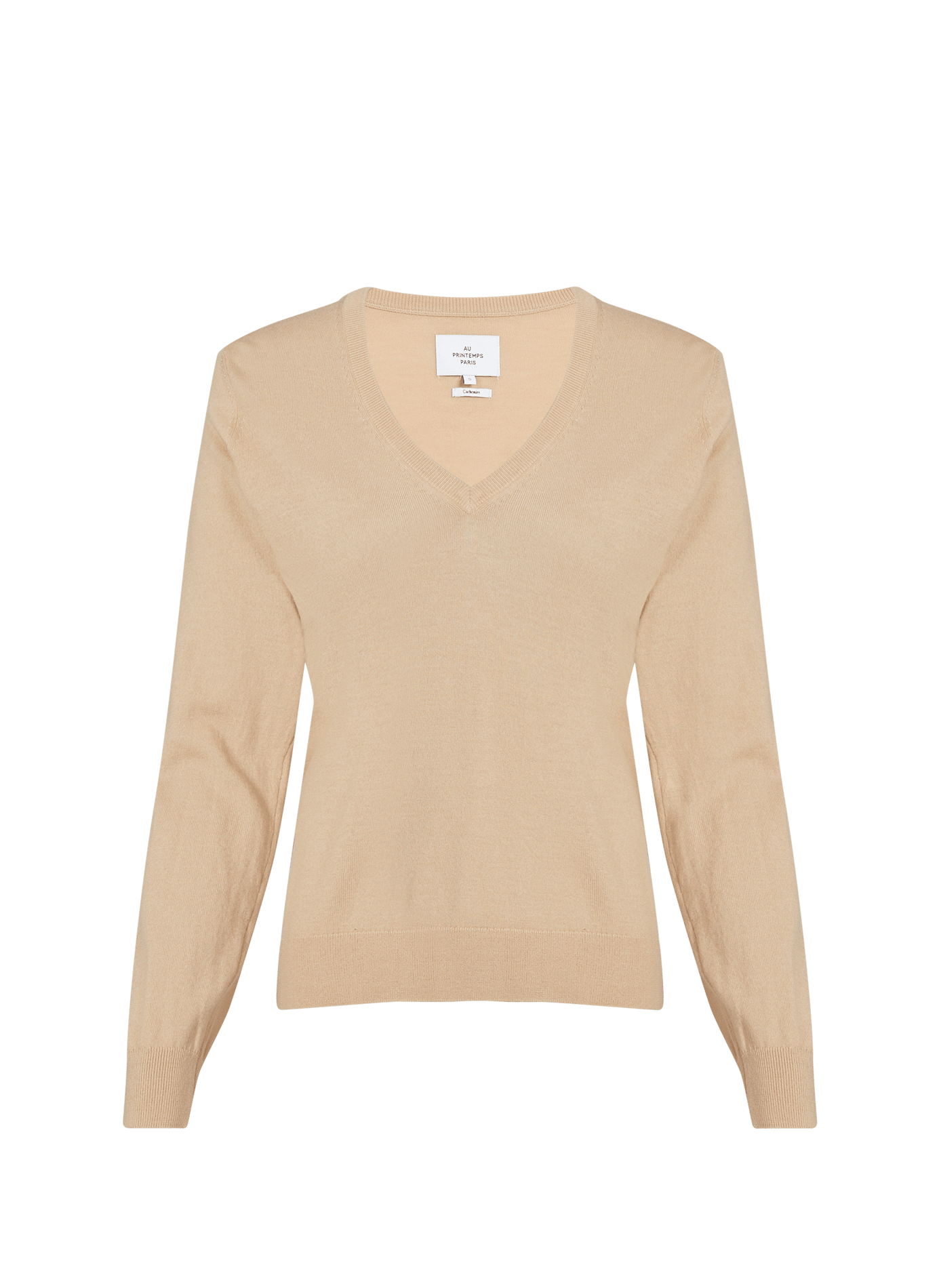 Pull droit Aria en laine mérinos AU PRINTEMPS PARIS Beige