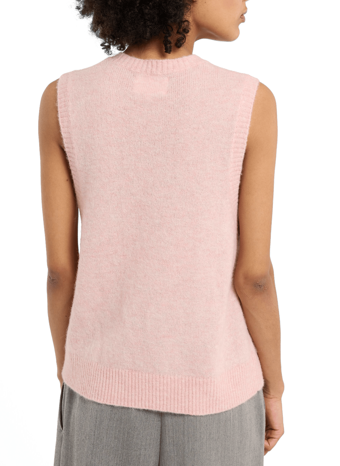 Sleeveless alpaca blend sweater SAISON 1865 Pink