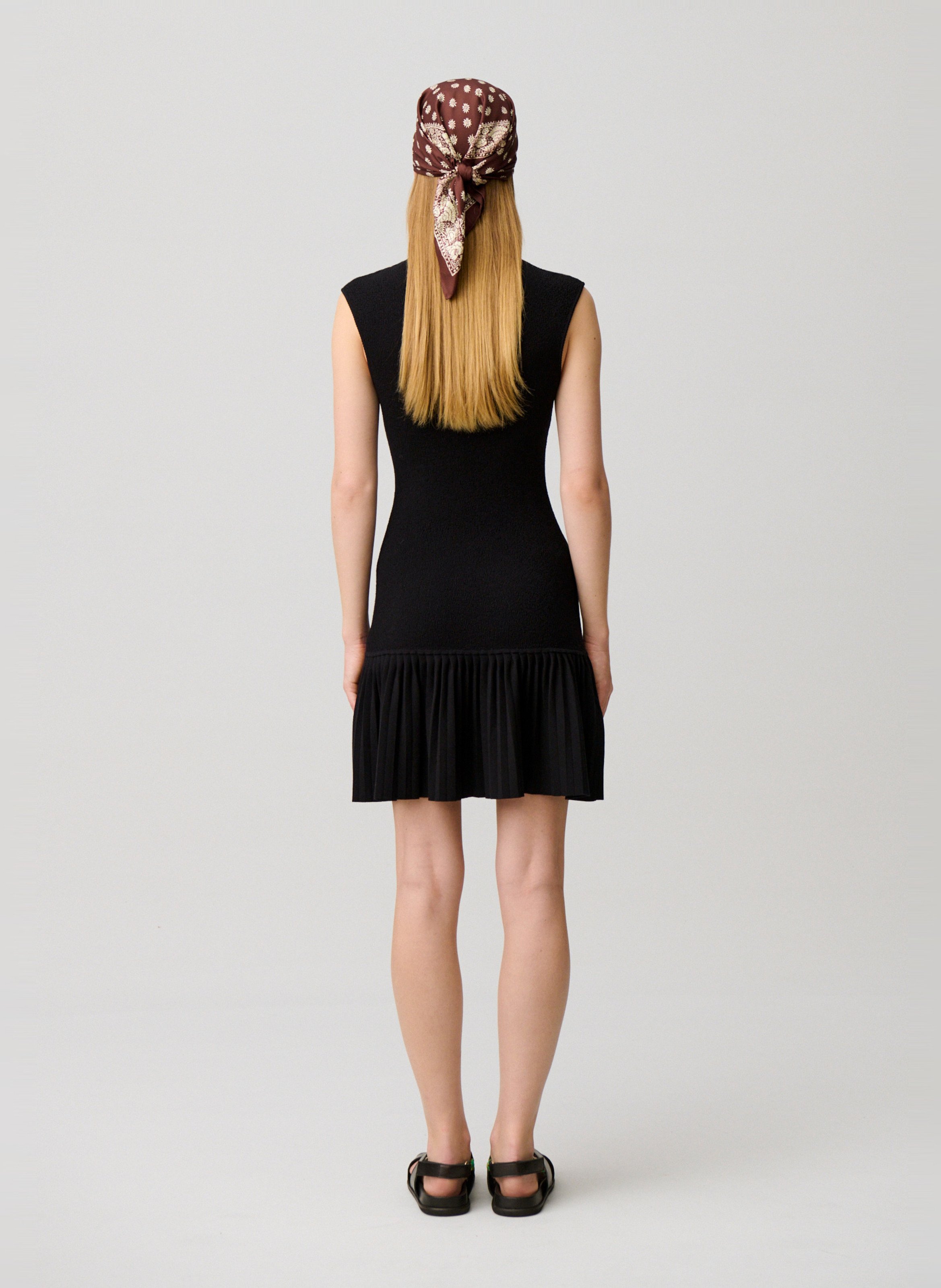 Robe courte ajustée sans manches CLAUDIE PIERLOT Noir