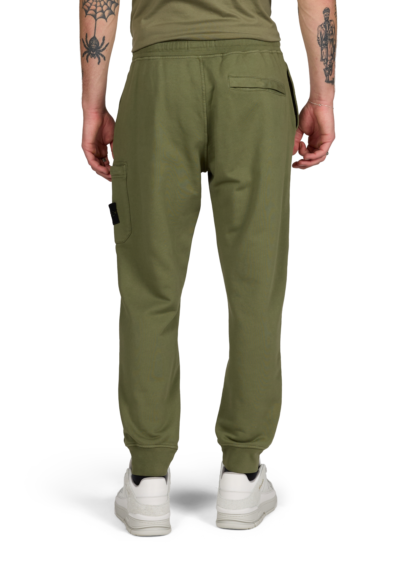 Pantalon de survêtement en coton STONE ISLAND Kaki