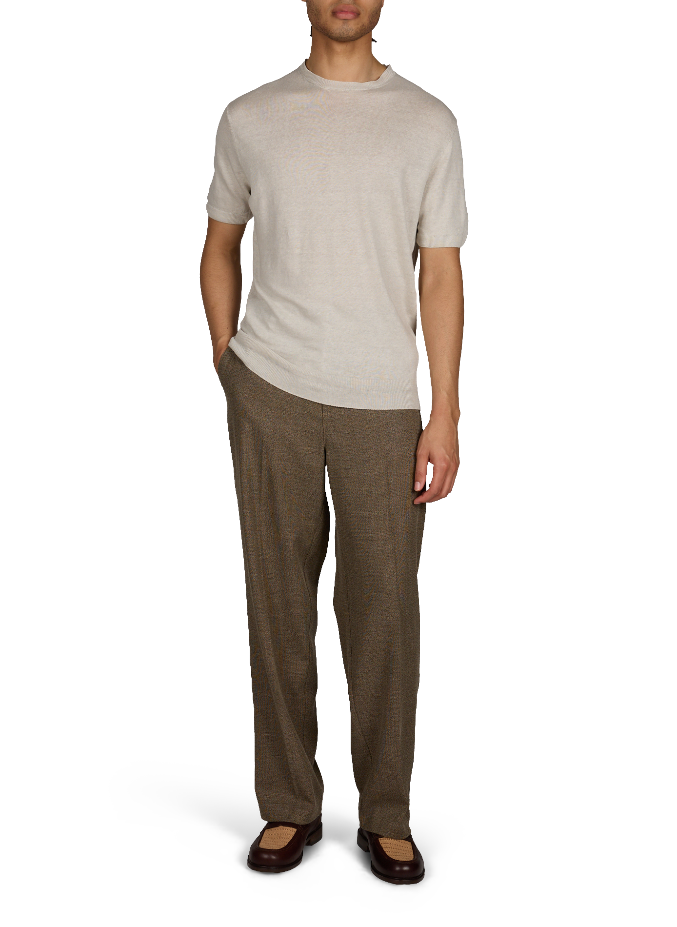 T-shirt en lin CORNELIANI Beige