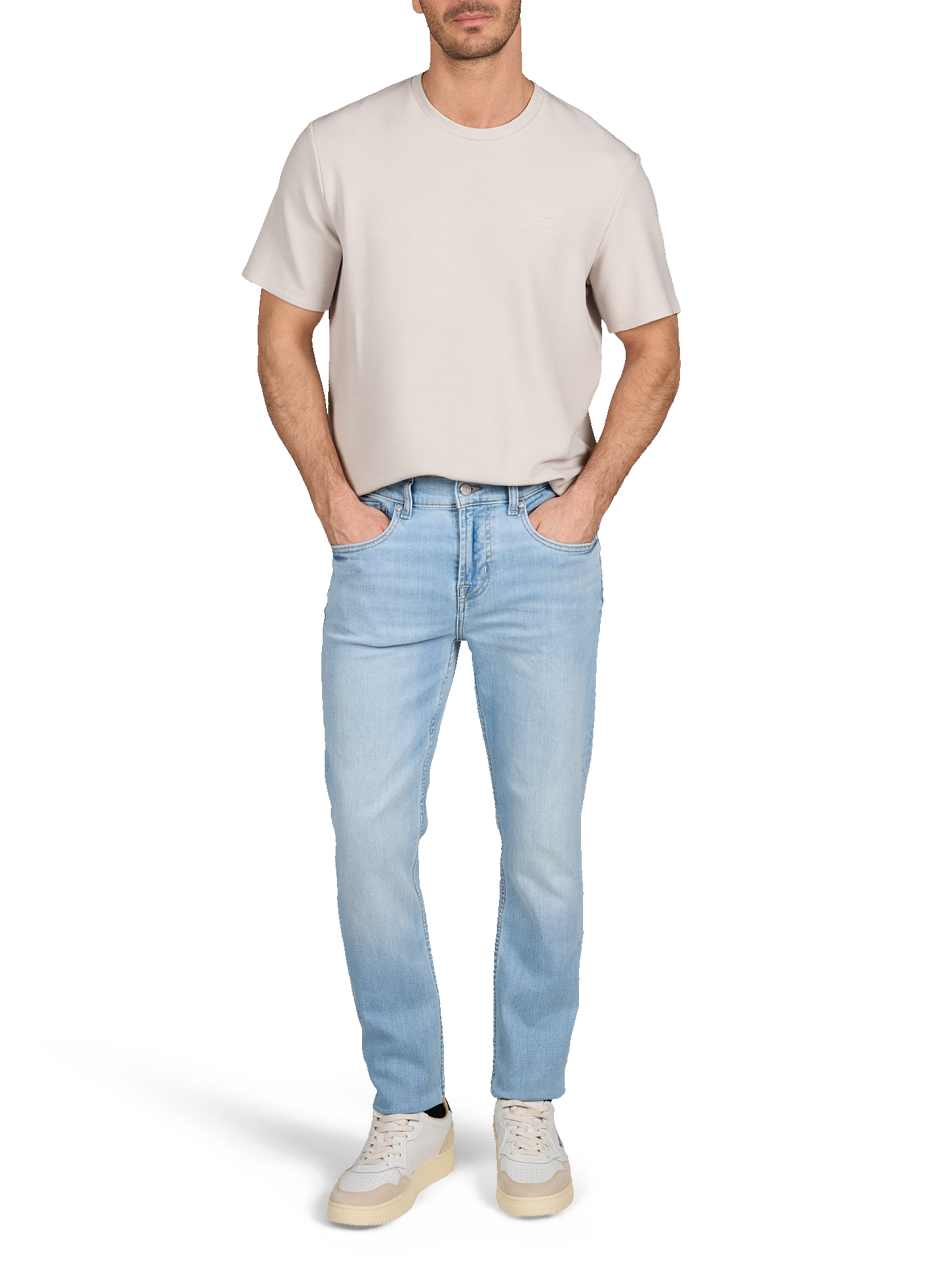 Short-sleeved round neck T-shirt BOSS Grey