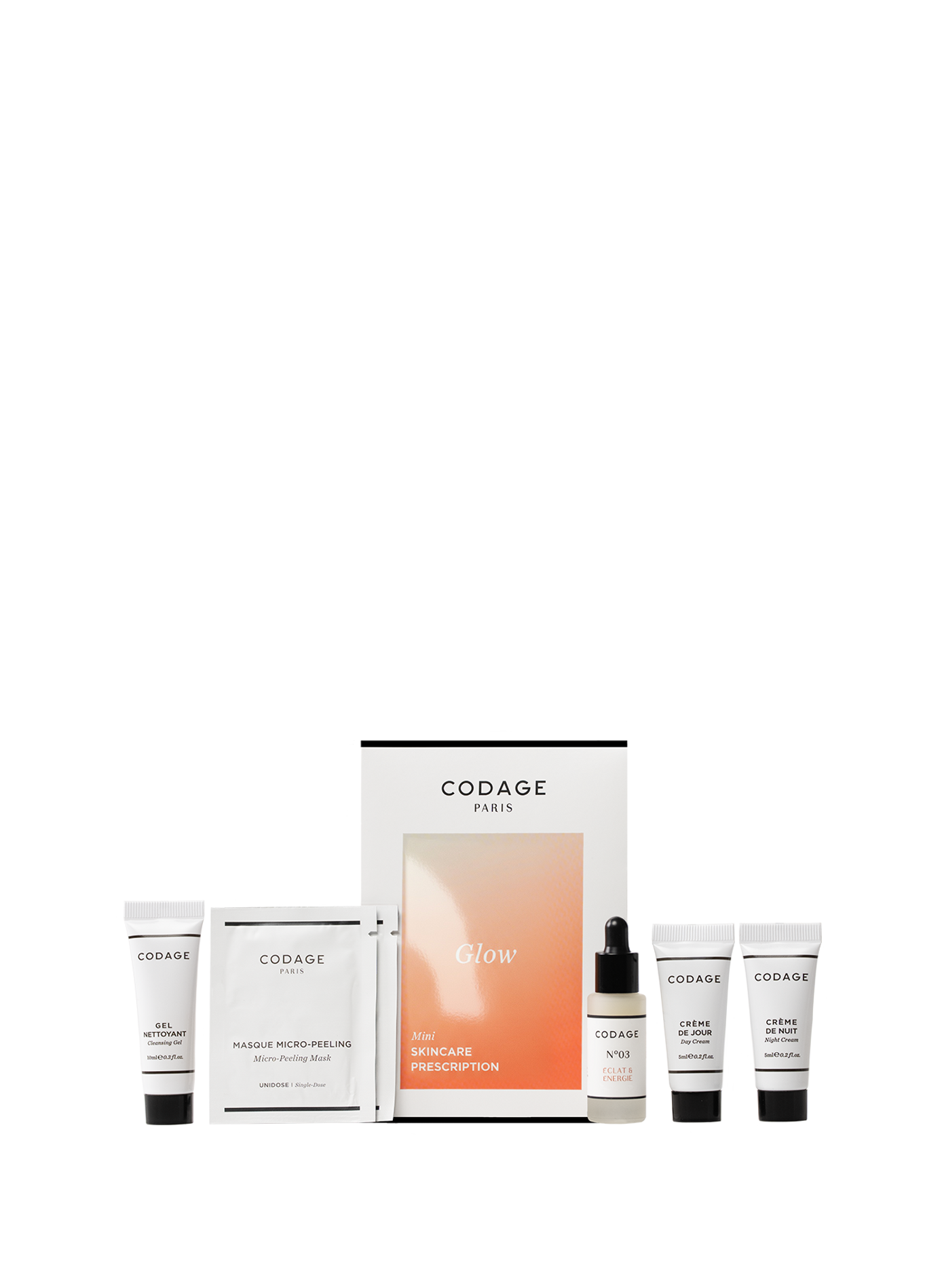 Mini Skincare Prescription Glow CODAGE No color