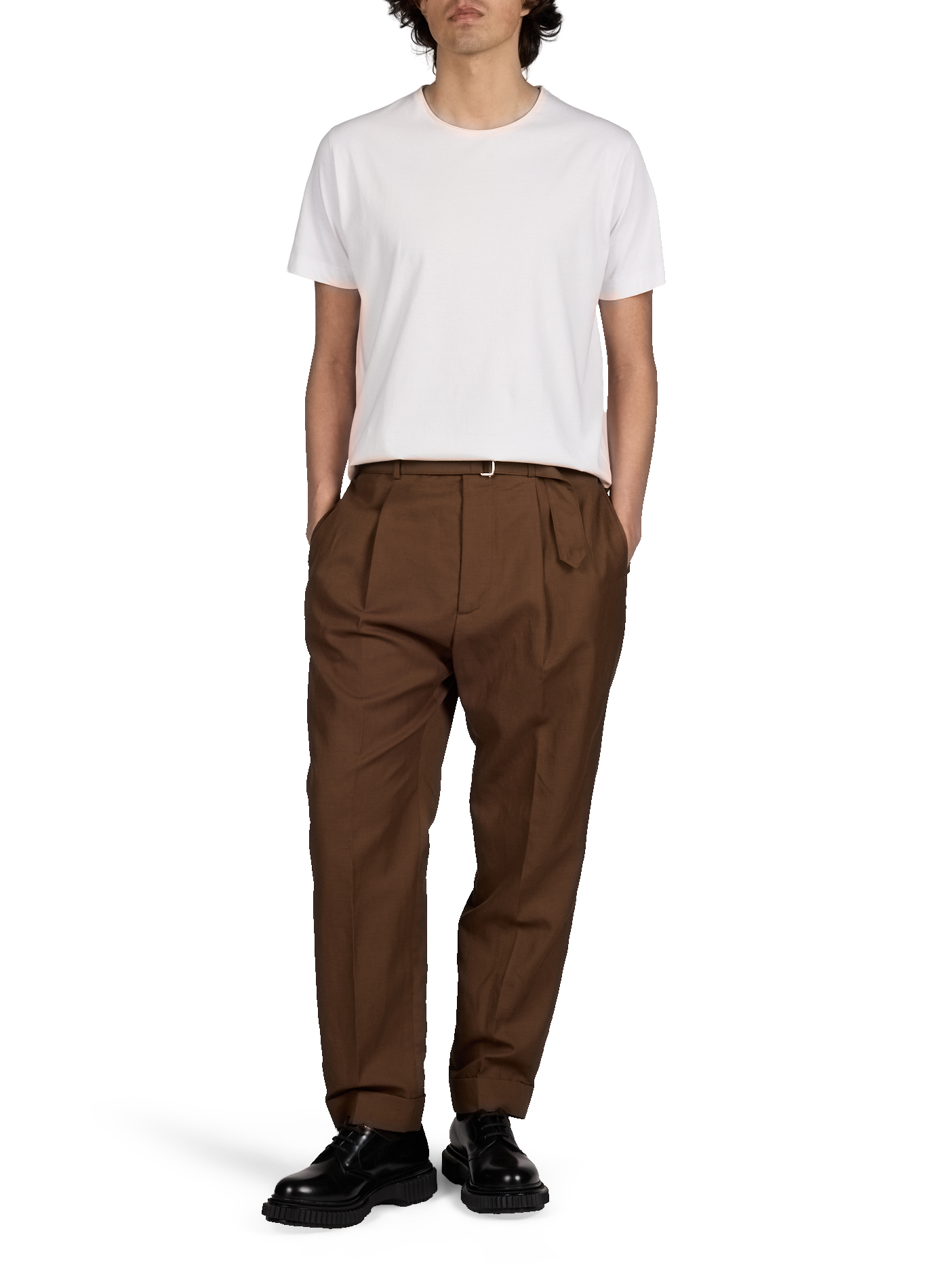 Pantalon fuselé Hugo à pinces OFFICINE GENERALE Kaki