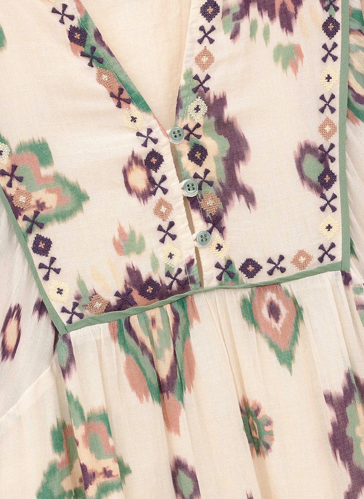 Robe midi imprimée oelia BA&SH Beige